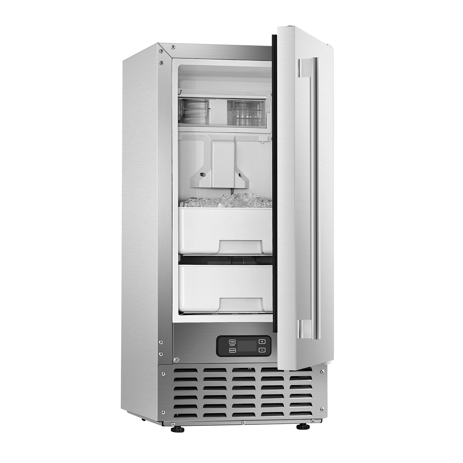66Lb Commercial Nugget Ice Maker 15" Undercounter Freestanding Ice Maker Machine