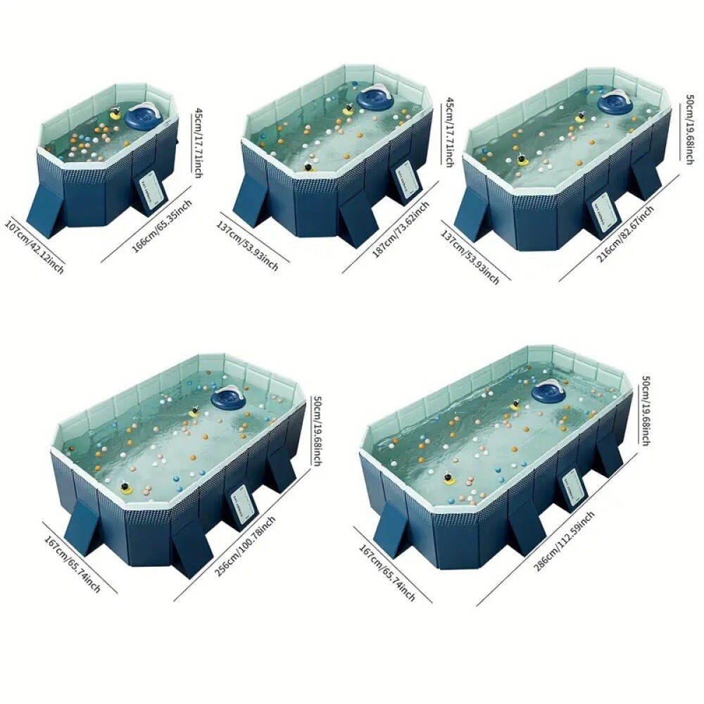 1.6 Meters Inflatable Pool w Foldable Storage & Large Water Injection Capacity