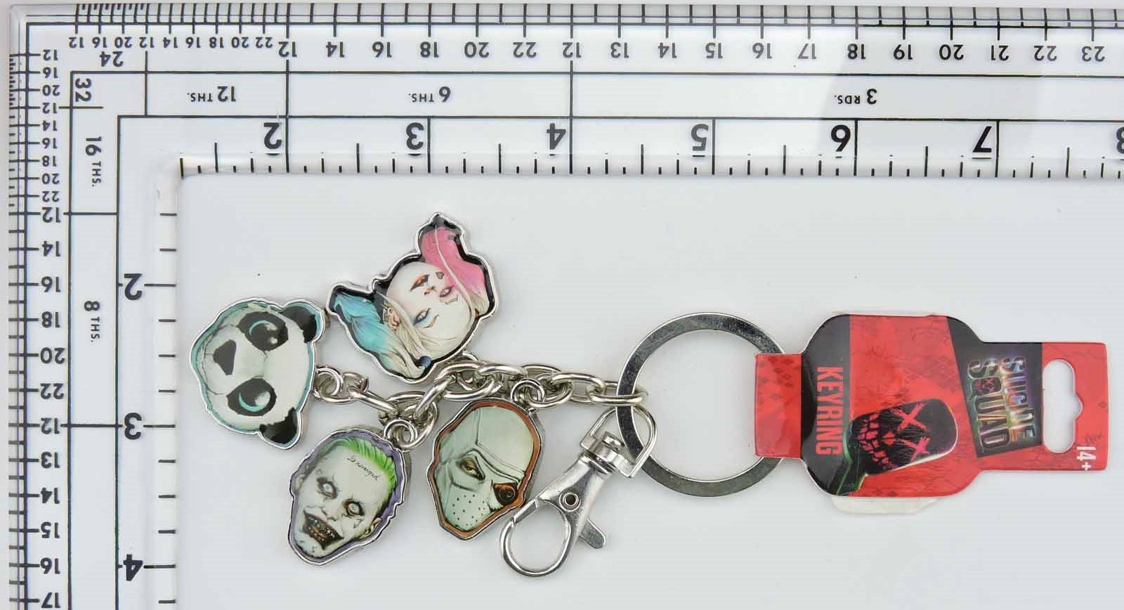 Suicide Squad Keychain Lot of 2 Metal Key ring Face charms Harley Quinn joker