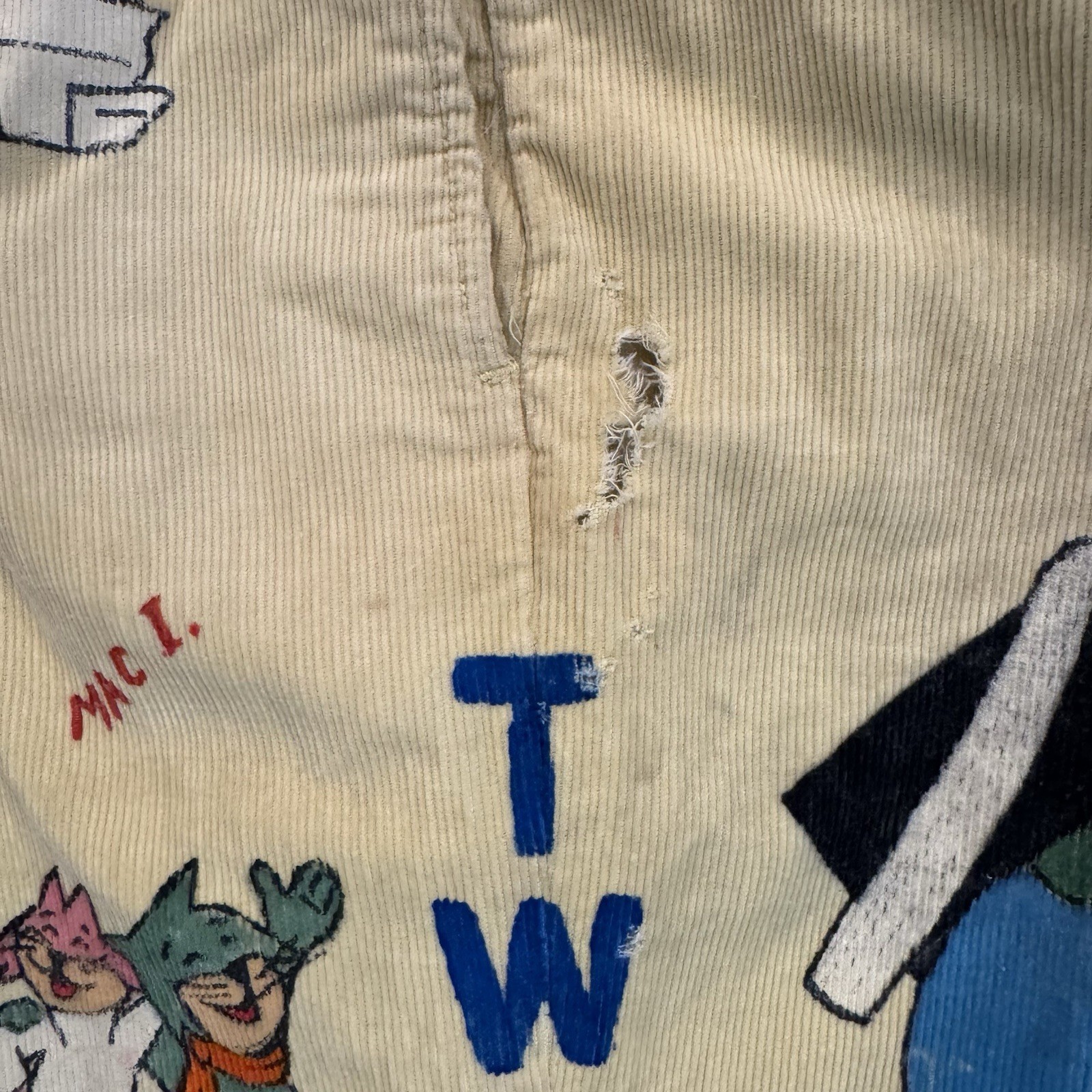 Vintage 60s Senior Cords Indiana South Caston 1963 Hand Painted Pants