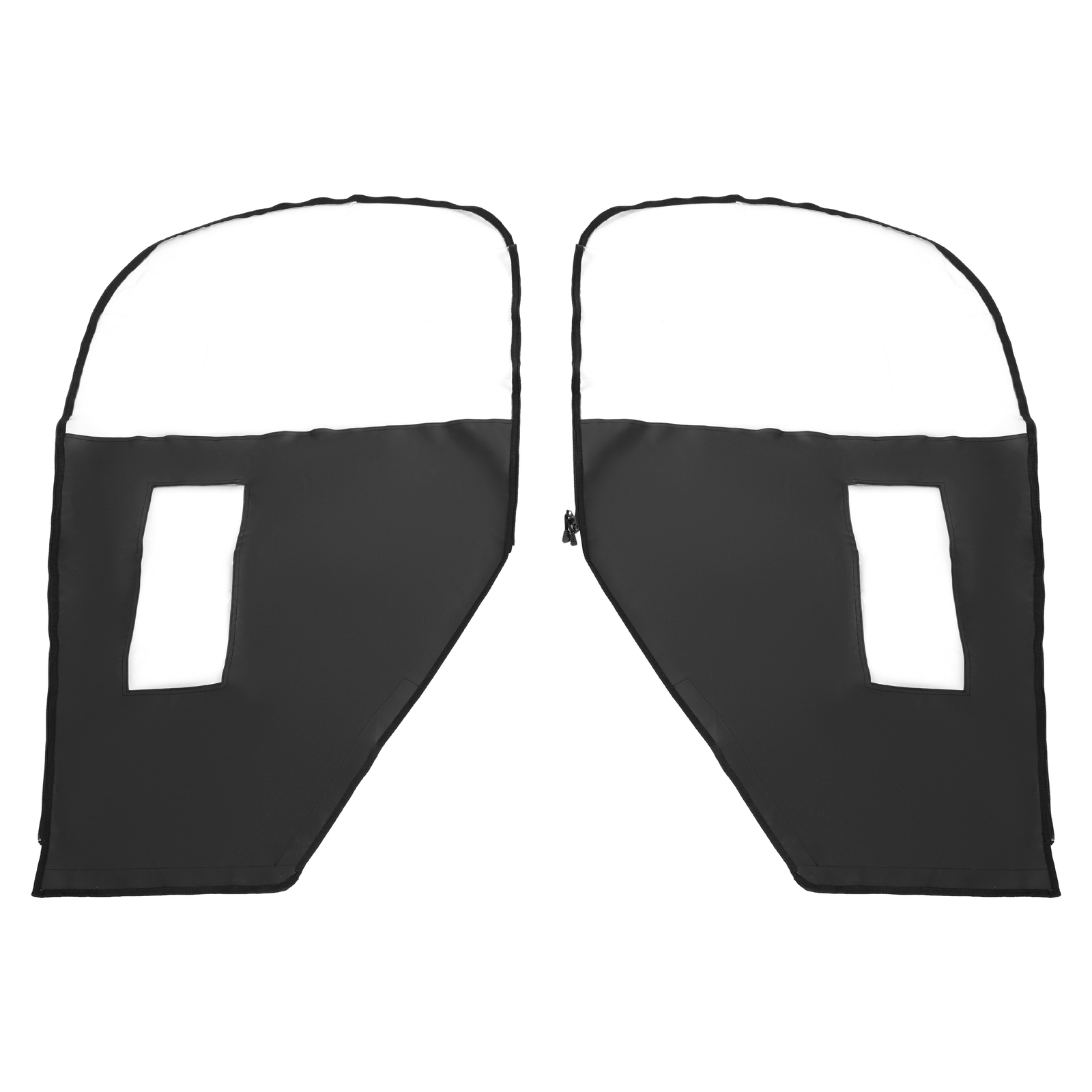 Black+Clear Soft Door UTV Cab Enclosure For 15 Kawasaki Mule 600 610 4x4 XC