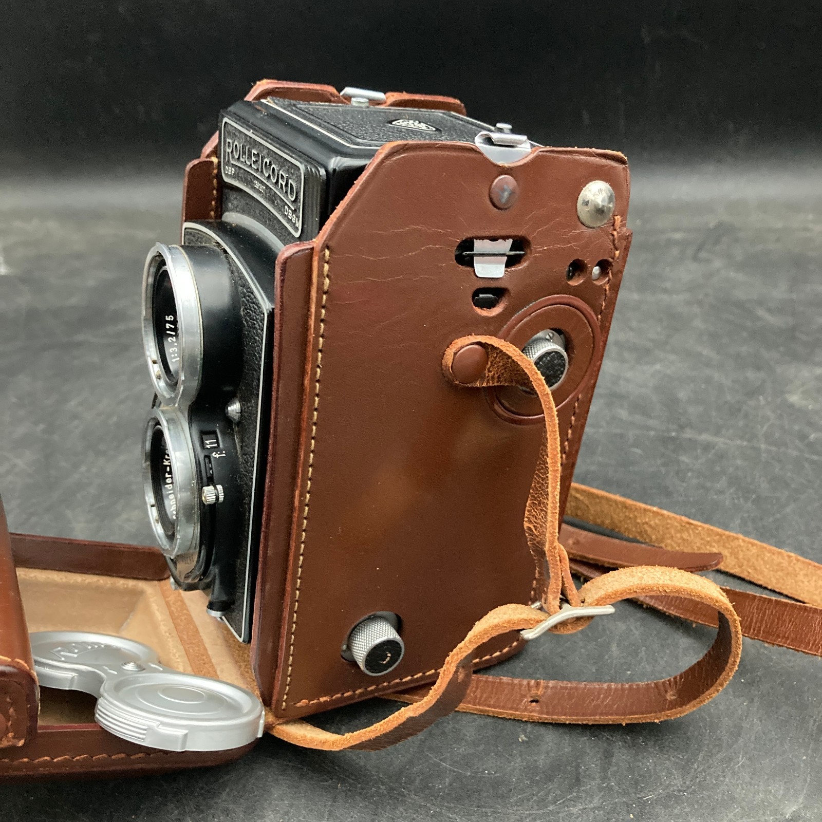 Vintage Rolleicord IV Reflex/Box Camera in Leather Case w/Original Box/Manual