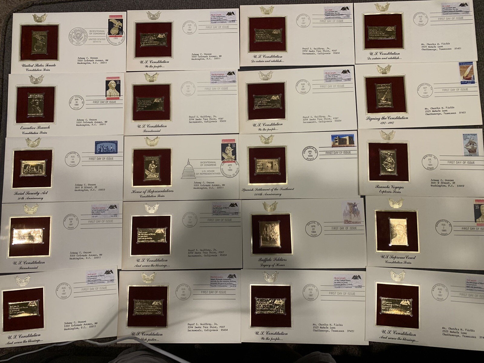 Huge American History First Day Cover Sets—183 Pieces. Please See All Pics
