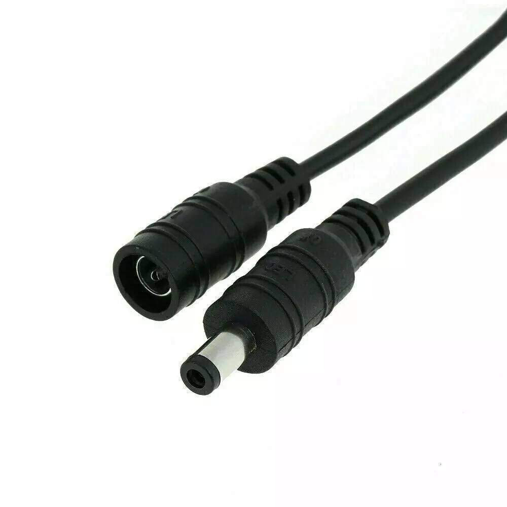 5pair 12V 5.5x2.1mm Male + Female DC Power Socket Jack Connector Cable Plug Wire