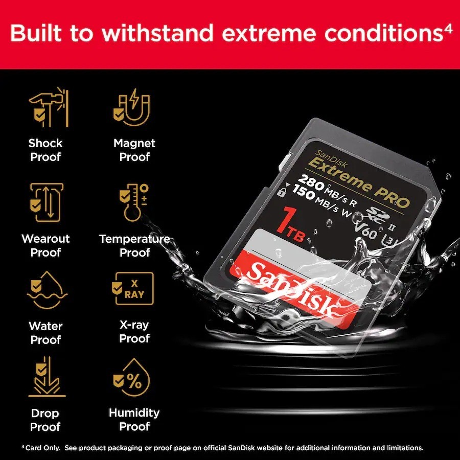 SanDisk Extreme PRO 1TB SDXC UHS-I Card Class 10 (SDSDXXD-1T00-ANCIN)