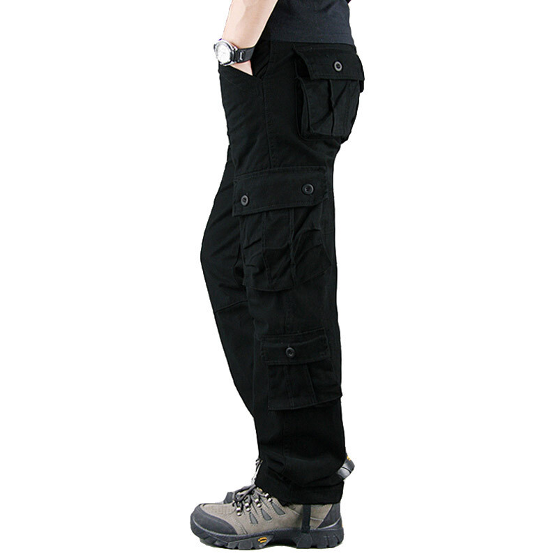 Men's Army Tactical Combat 100% Cotton Cargo Work Pants Outdoor Hiking Trousers