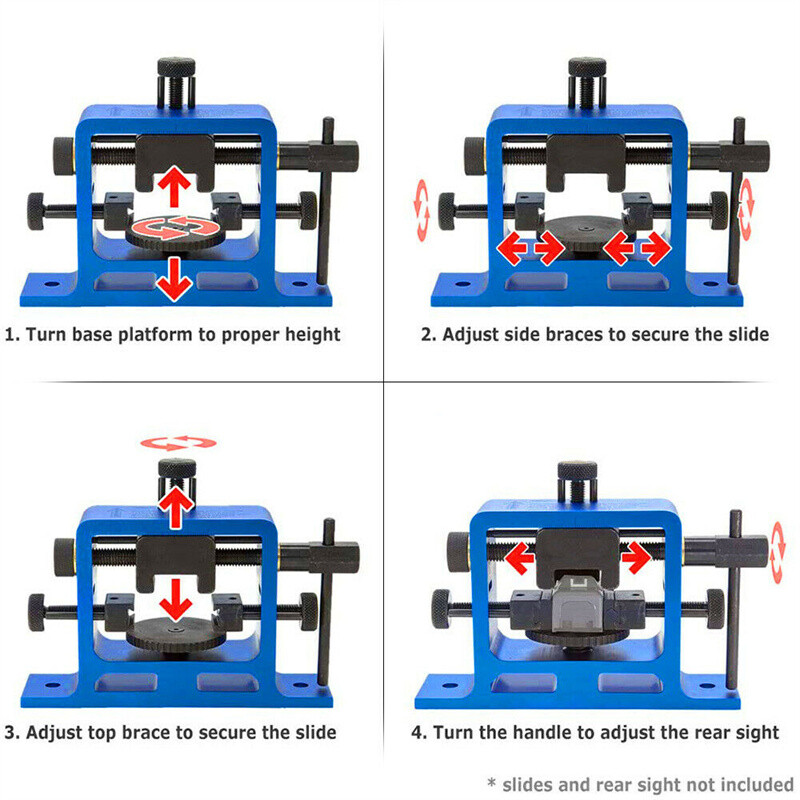 Universal Rear Sight Pusher Tool for Glock Sig Pistol Handgun Semi-Auto Slides