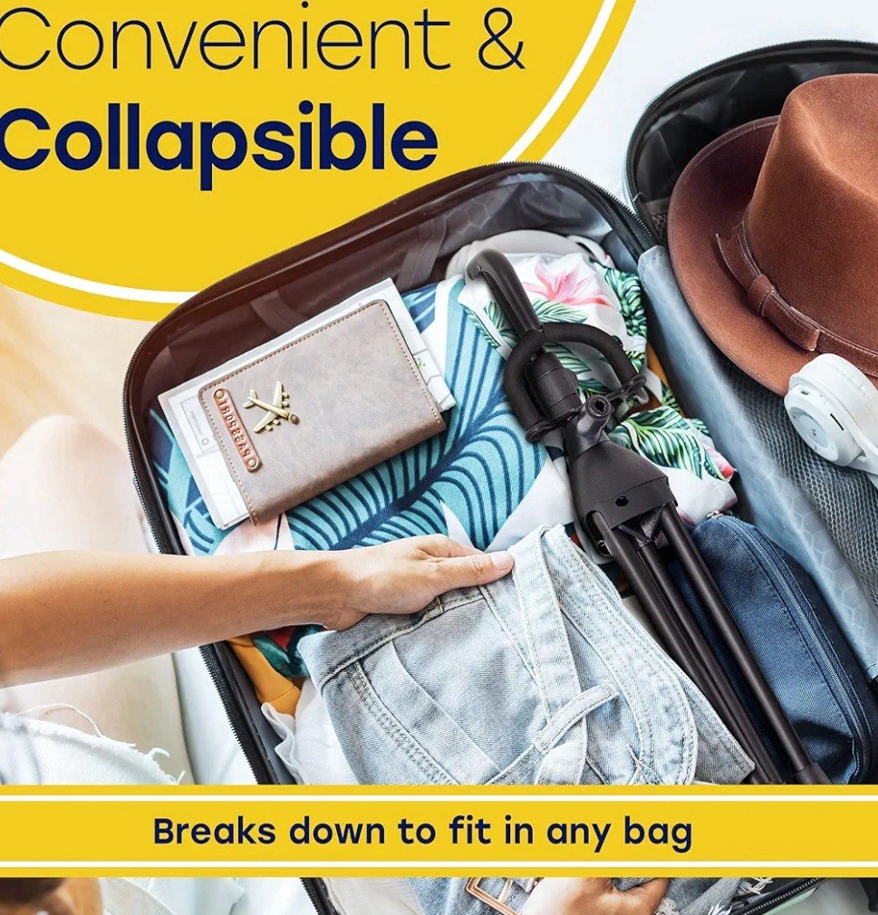 Hola! Music Guitar Stand - Height Adjustable, Collapsible w/Padded Neck & Yoke