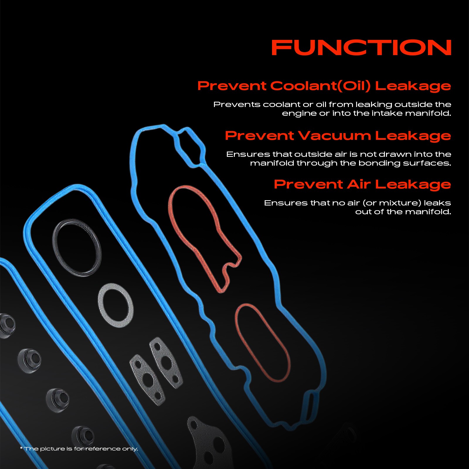 Lower & Upper Engine Intake Manifold Gasket for Chevy GMC Oldsmobile Workhorse