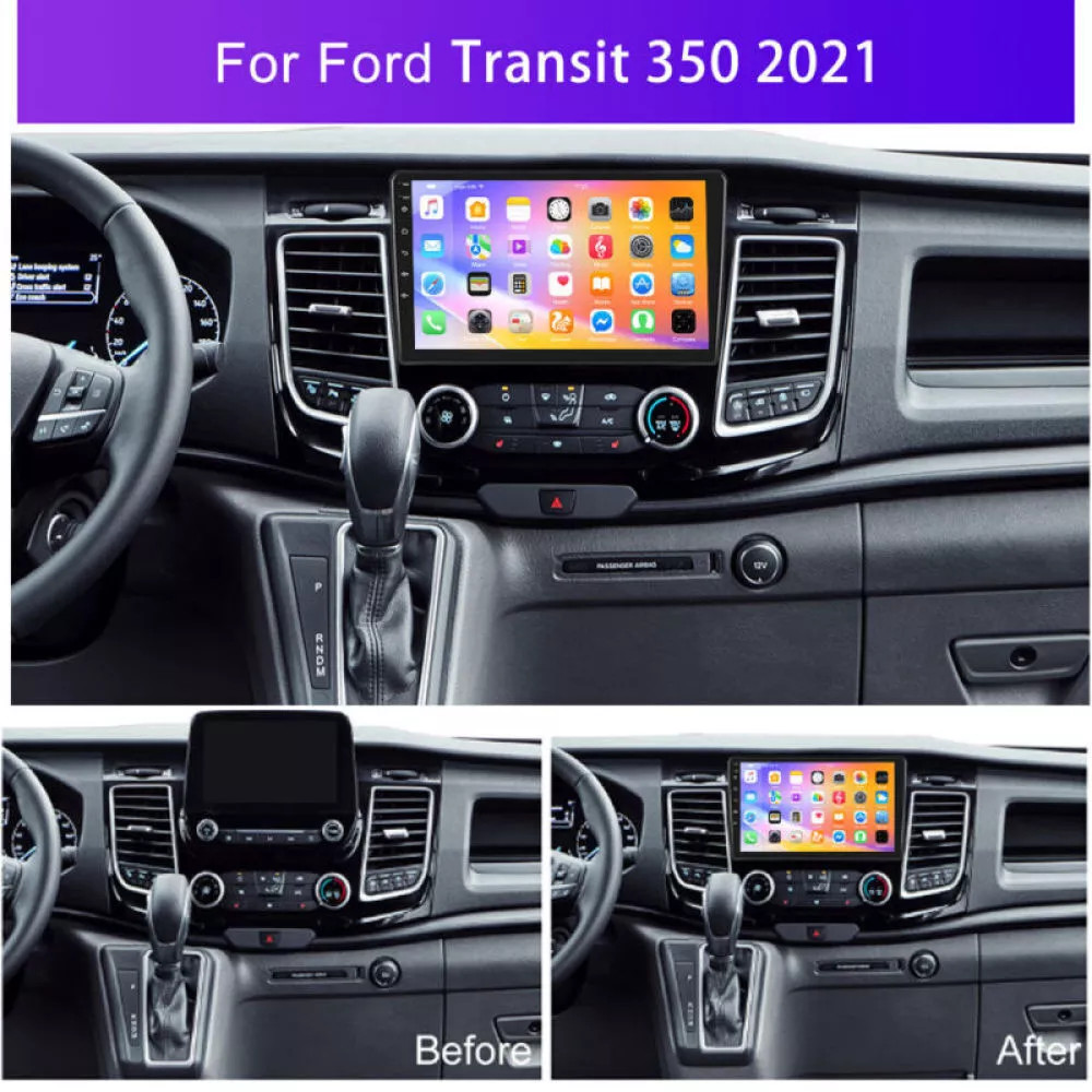 For 2020-2024 Ford Transit 150 250 350 10.1" Carplay FM GPS Dash Radio BT NAVI