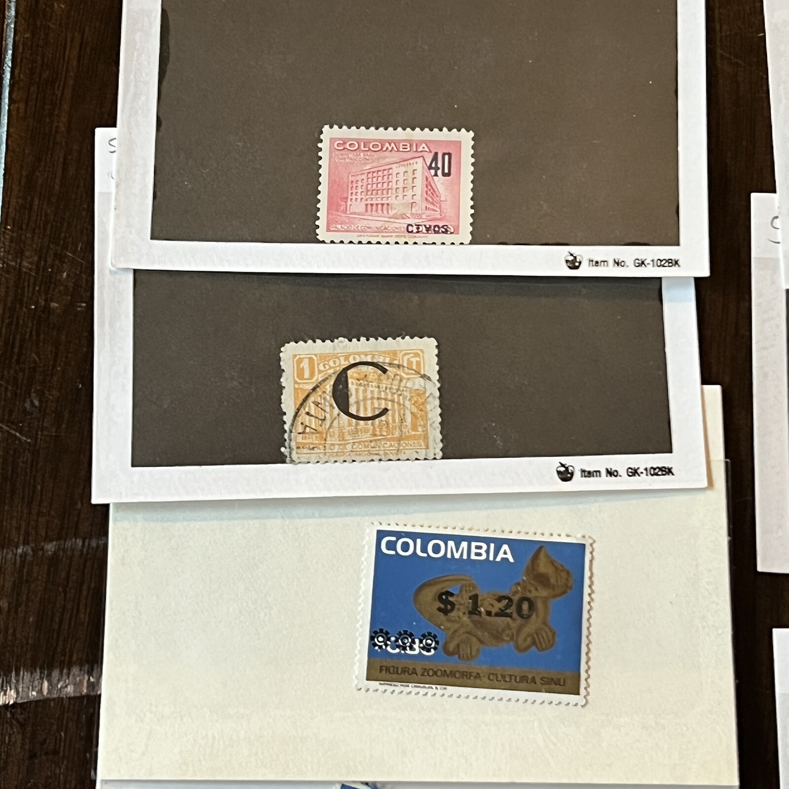 COLOMBIA OVERPRINT LOT USED STAMPS IN GLASSINES REVERSION SOBRESATA REVENUES #6