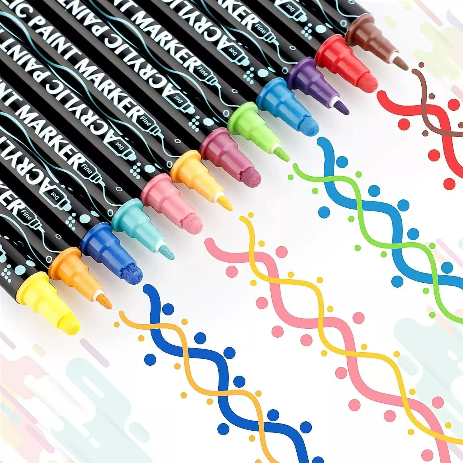 12/36 Acrylic DC marker pen Permanent Paint Water-Based Art Multifunction DIYpen
