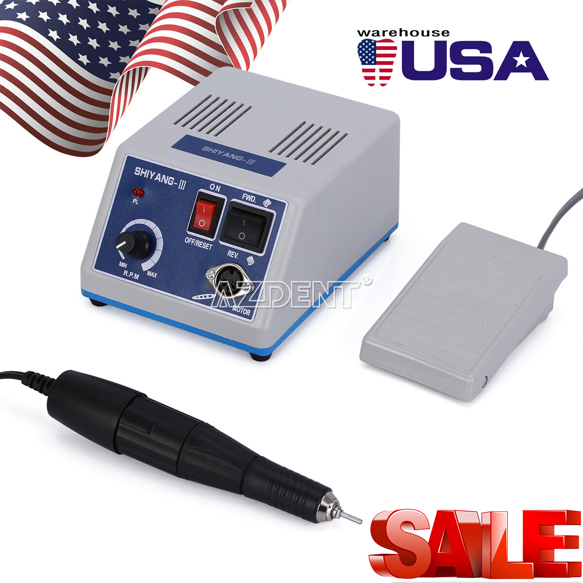 Dental Lab Marathon Electric Micromotor Polishing Unit + 35K rpm Motor Handpiece