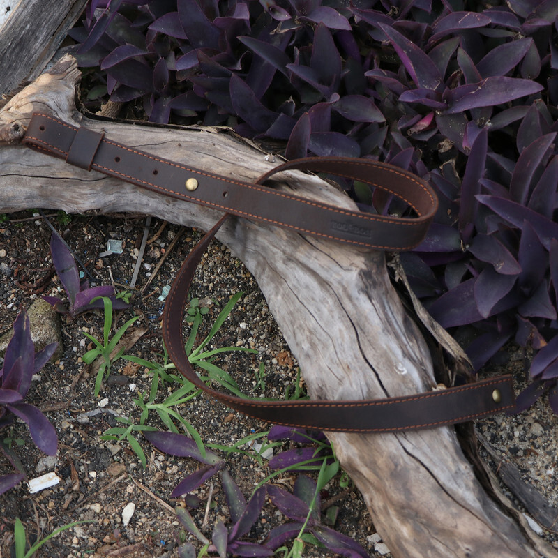 Tourbon Buffalo Leather Rifle Sling Shotgun Strap+Metal Swivels Set Shooting USA