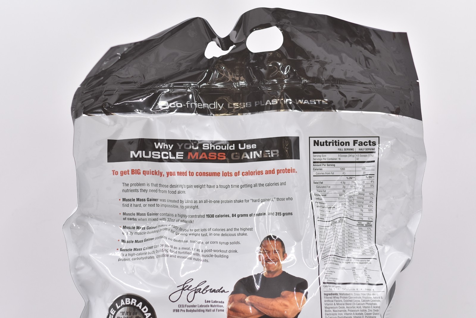 Labrada Muscle Mass Gainer Protein Powder w/ Creatine Chocolate 12lbs EXP:12/26