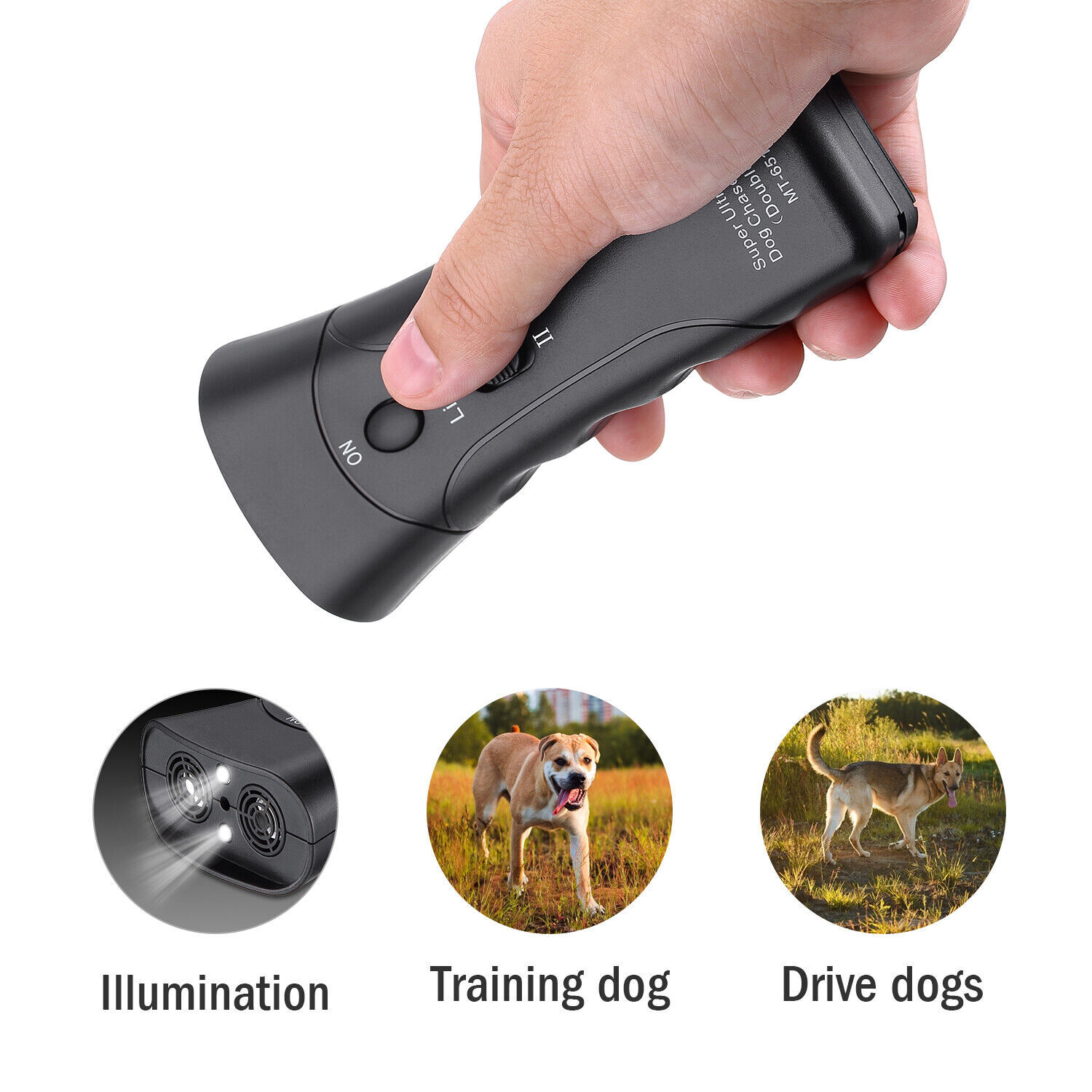 Petgentle Ultrasonic Anti Dog Barking Pet Trainer LED Light Gentle Chaser Device