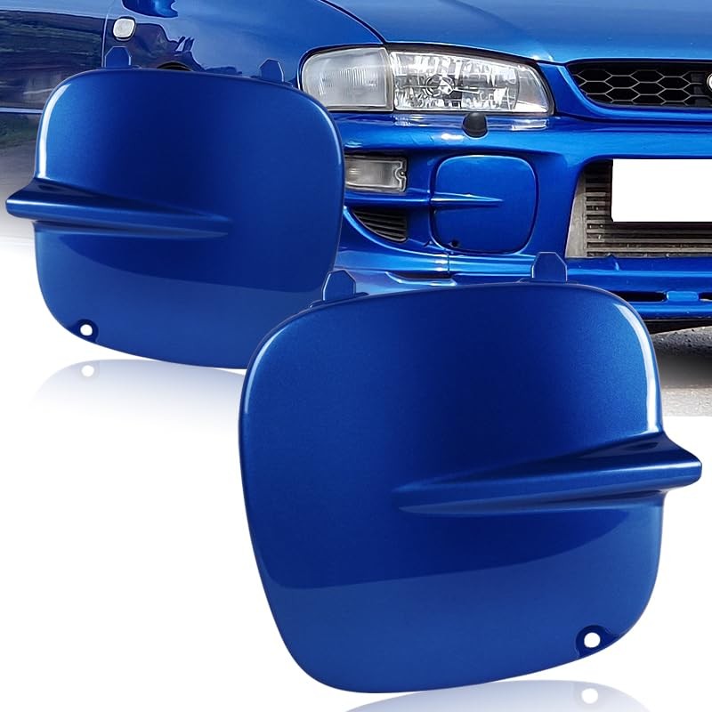 Pair ABS Materials Fog Light Lamp Bumper Bezel Cover Cap (Blue)