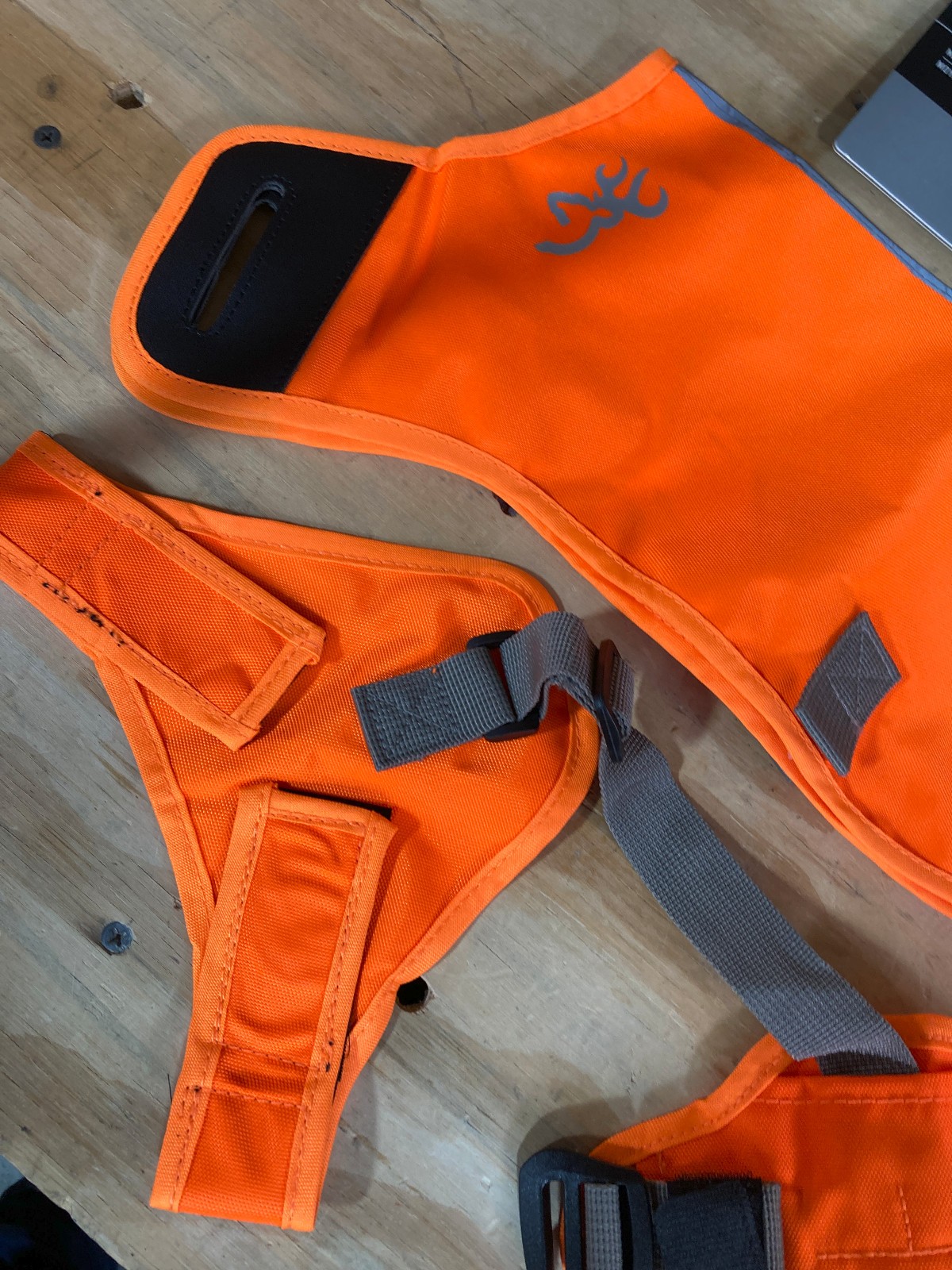 Browning Hunting Dog Vest - Saftey Orange - Dog Chest Size Medium - Pet Harness