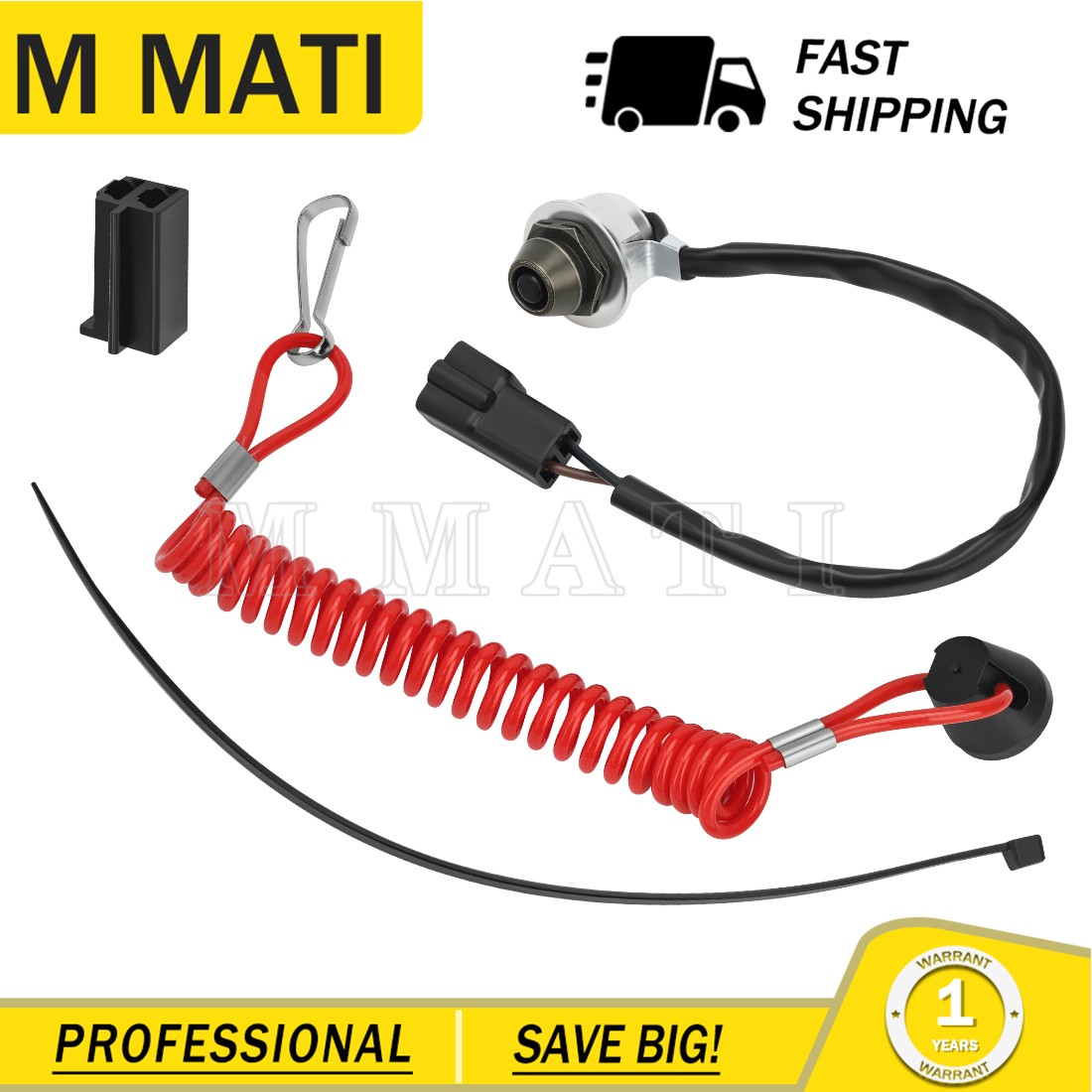 Snowmobile Tether Switch, 2874379 For Polaris 550/600/800 Axys & Pro-Ride