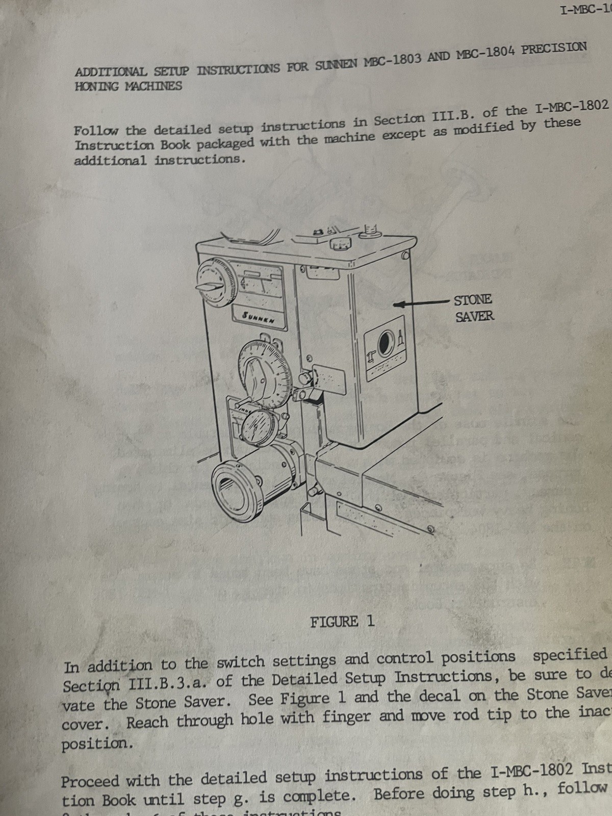 Operating Manual LBB1810 PowerStrokedHoningMachine/Supplies List/Supplement-3pcs