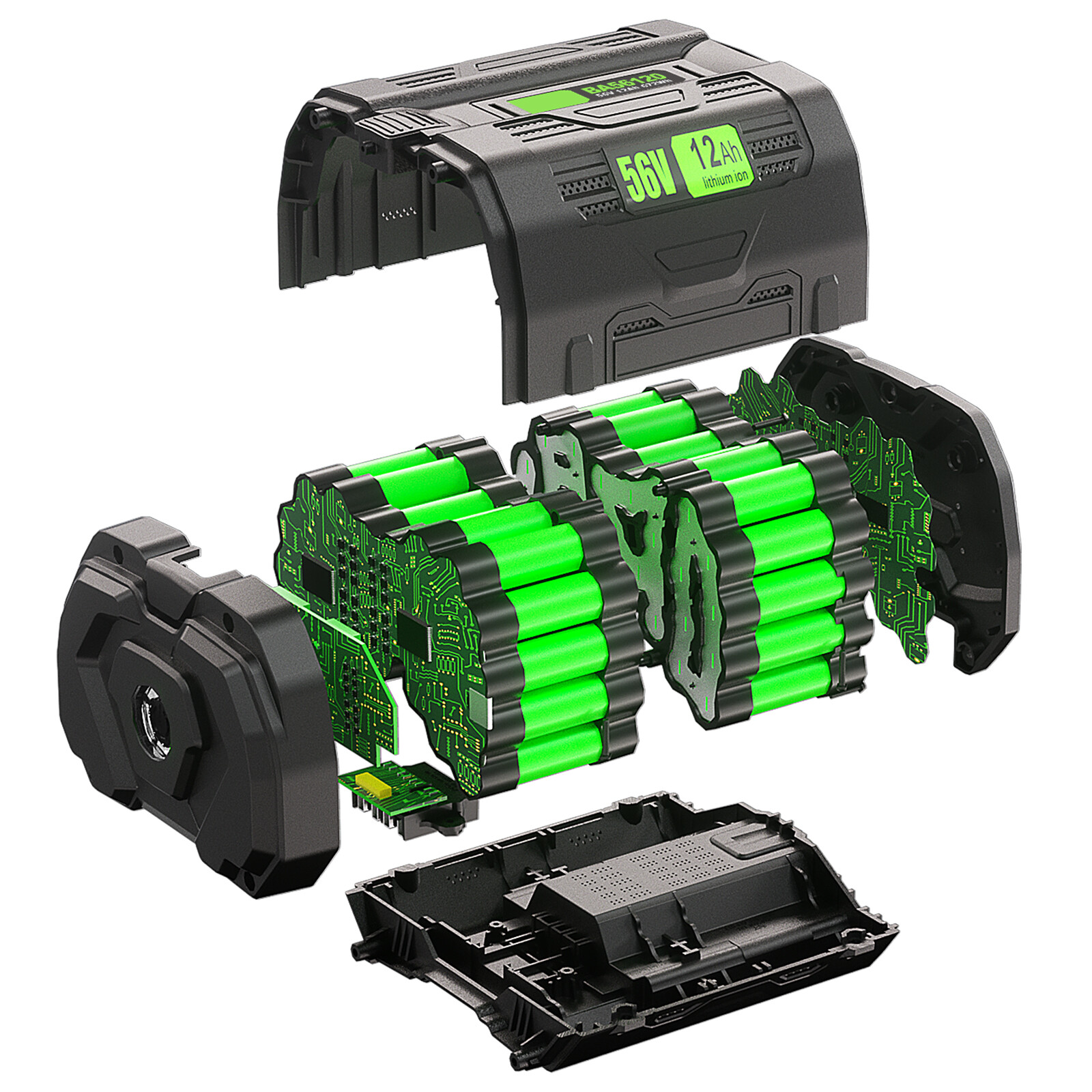 2 PACK 12AH Battery For EGO 56V 56Volt BA5600T POWER+ Lithium Ion BA2240 BA2800T