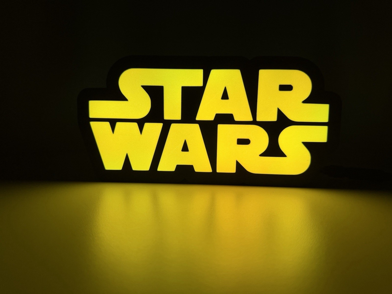 Star Wars RGB MUSIC LED Light Box - 3D Printed with Remote & Holder - Desk Decor