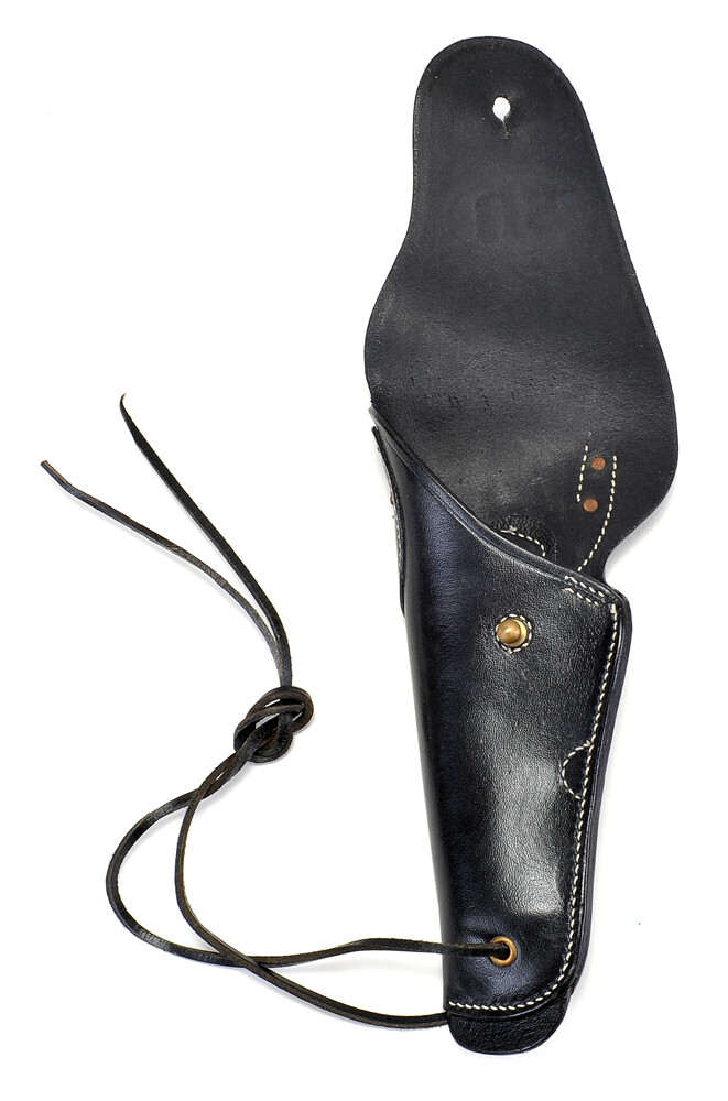 Black Leather US M1916 Colt 1911 .45 Holster Premium Drum Dyed Leather Left Hand