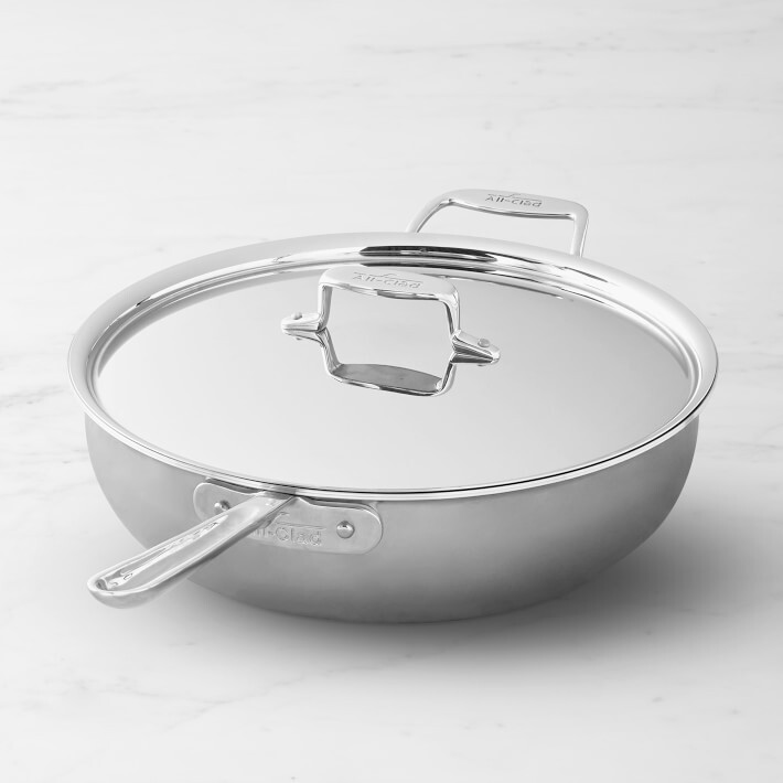 All-Clad D5 5 ply Stainless-Steel 6-Qt Essential Pan With Lid (SCRATCH)