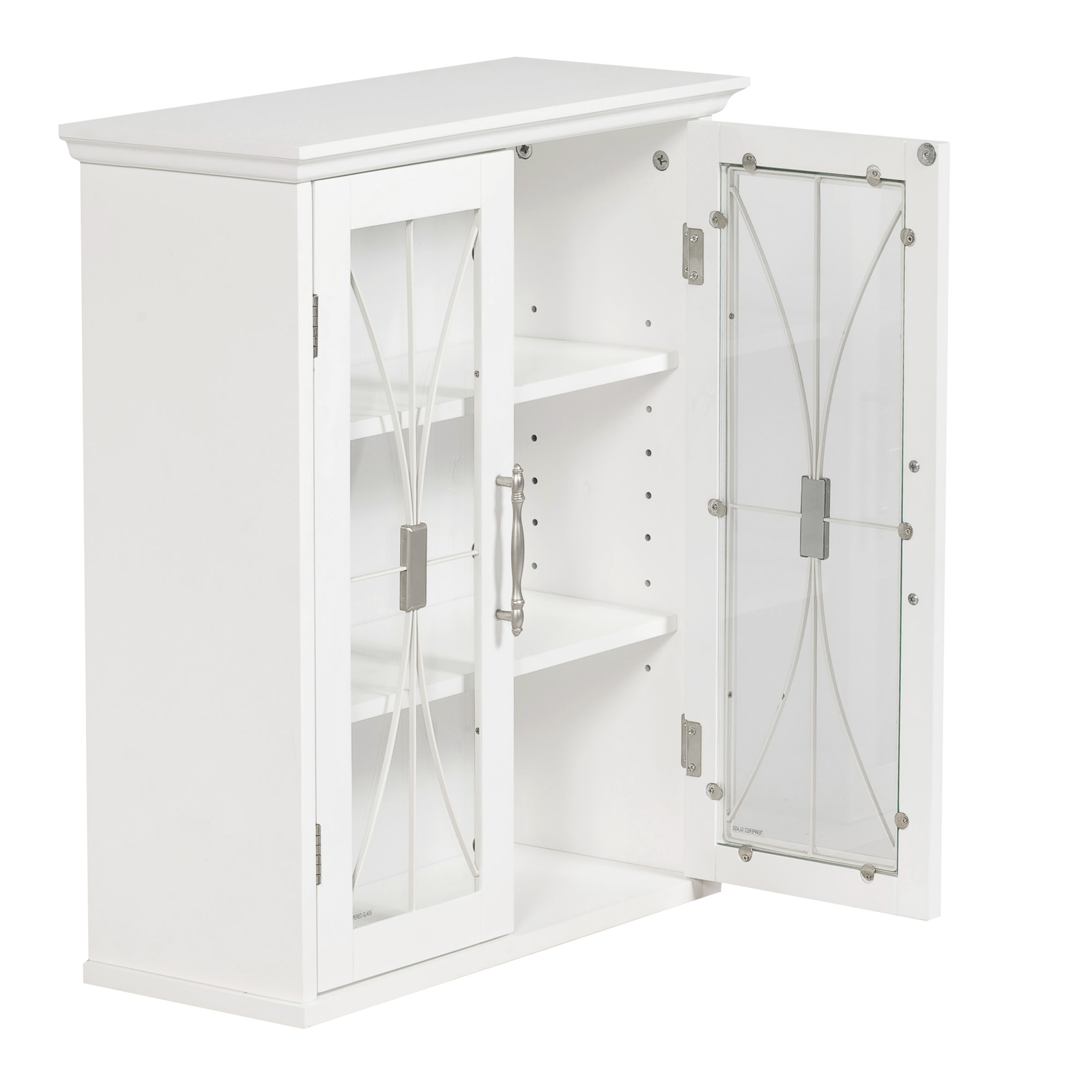 Delaney Removable Wooden Wall Cabinet with 2 Doors White