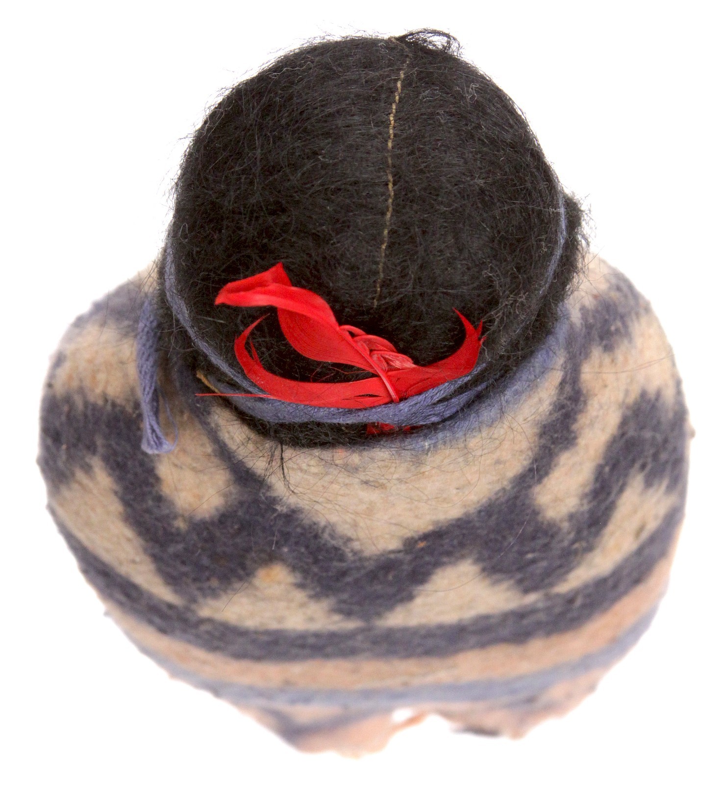 Antique Handmade Native American Navajo Skookum Bully Doll Wrapped in Blanket