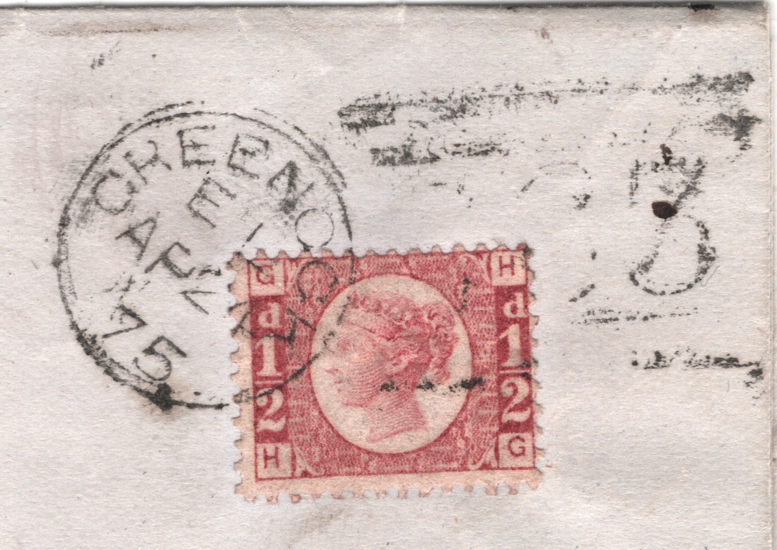 GB QV BANTAM ½d Plate 6 HALFPENNY *OHMS* Cover Greenock 1875 Rothesay XB49