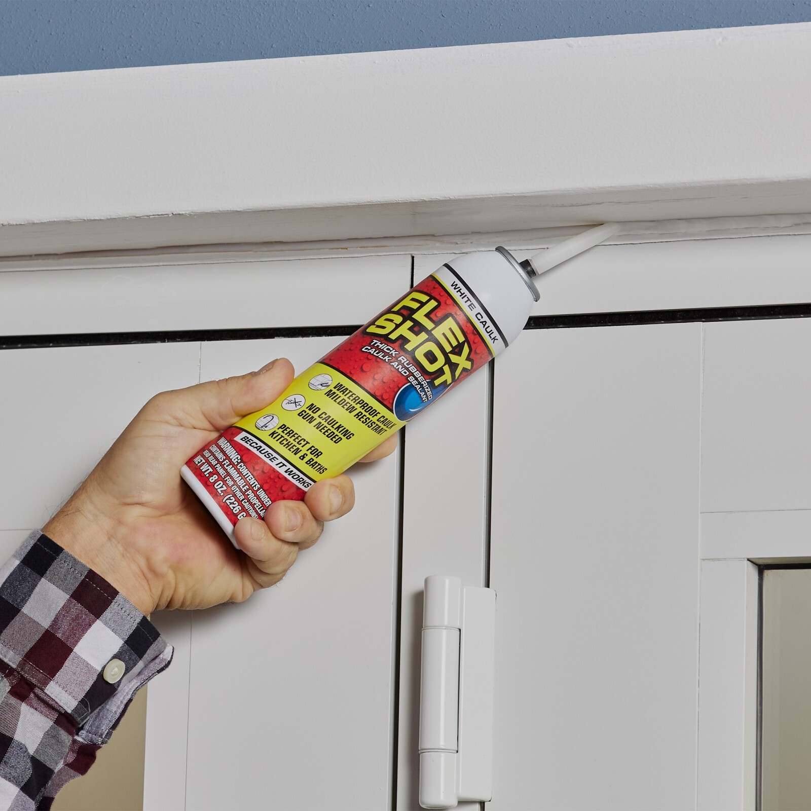 Flex Shot Almond 8-oz. Thick Rubber Adhesive Sealant Caulk Bond Seal BUY DIRECT!