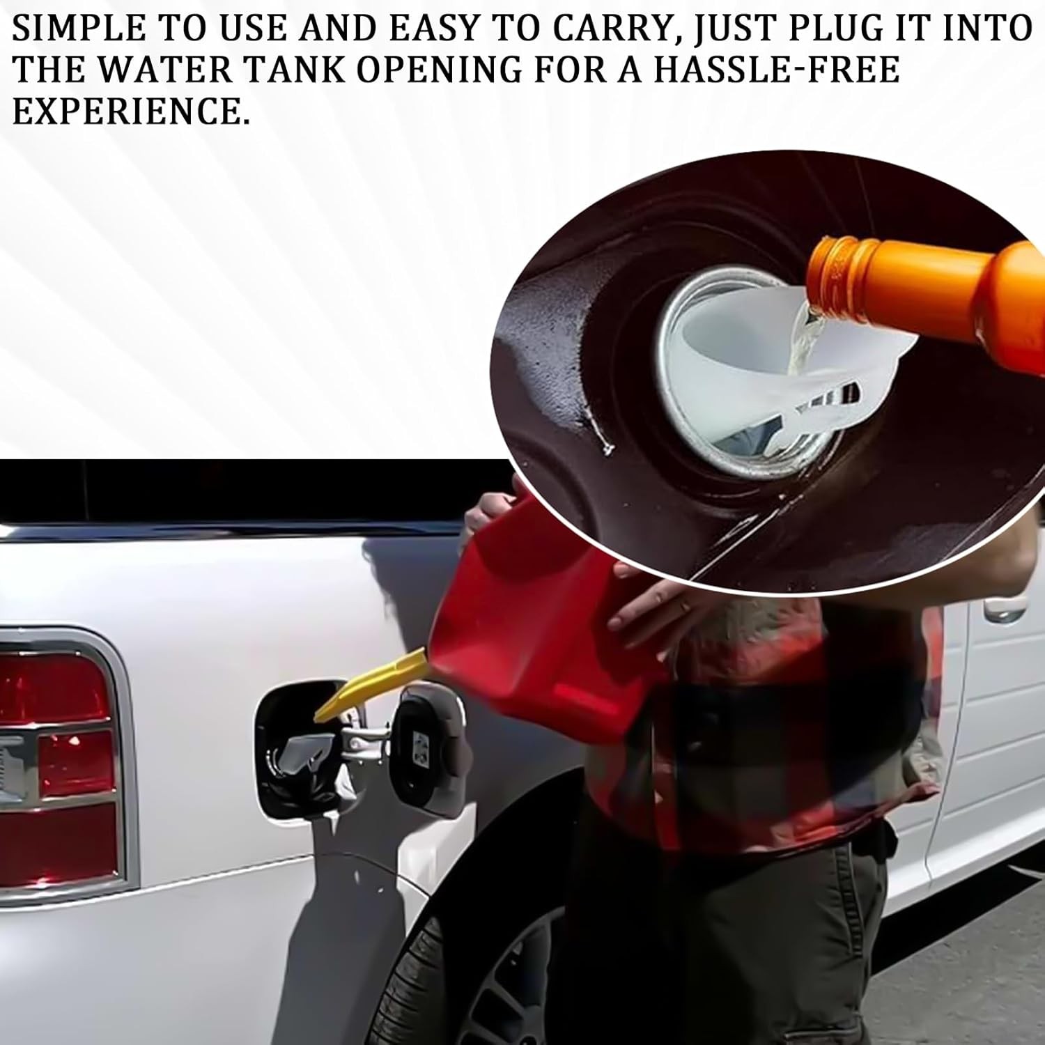 Capless Gas Tank Funnel 2PCS Fuel Funnel for Automotive Use for Ford Focus F150