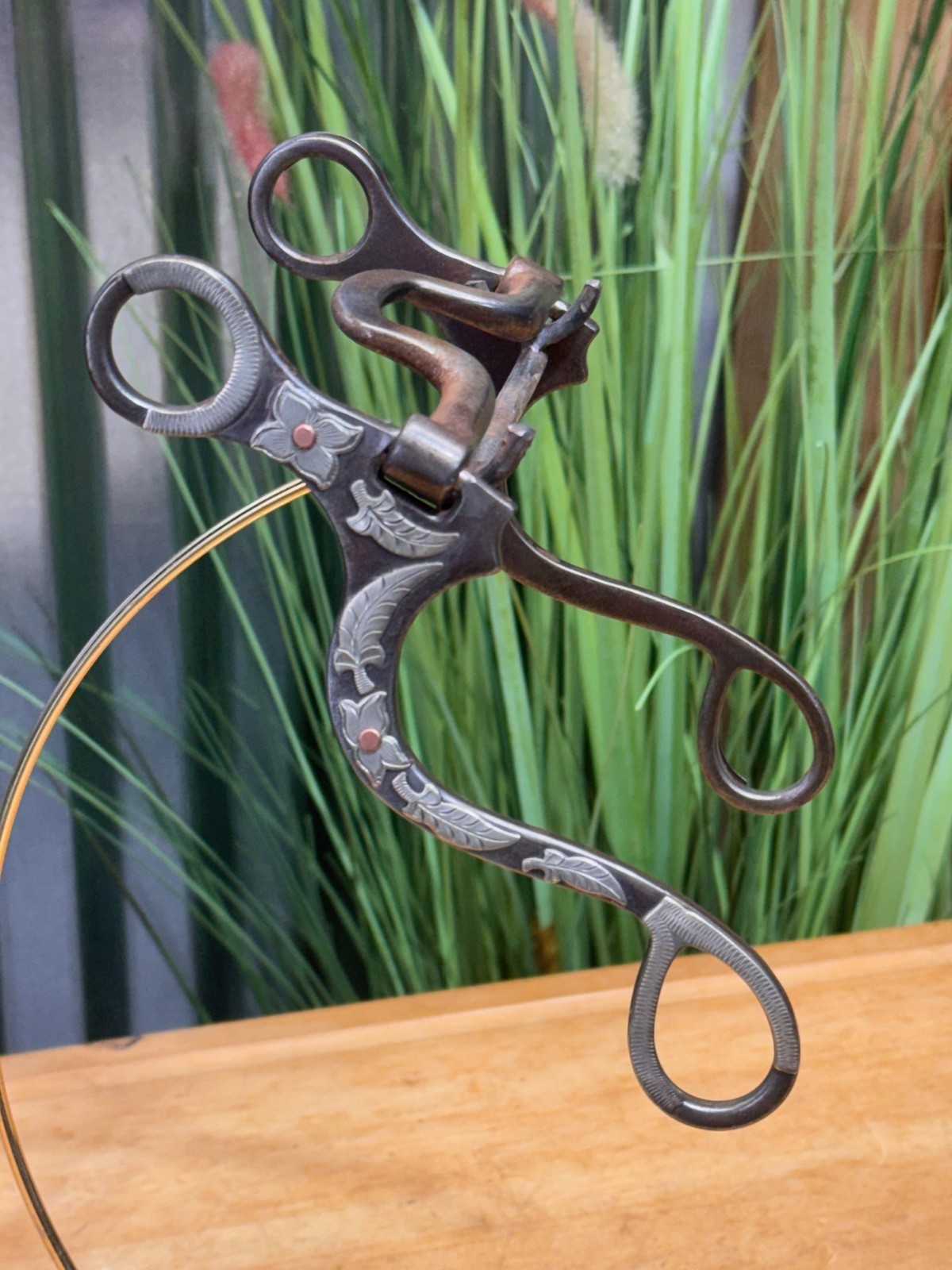 Teskey's Flat Shank Square Port Bit FSSQ ~ Silver Mounted Cheeks ~ 5"