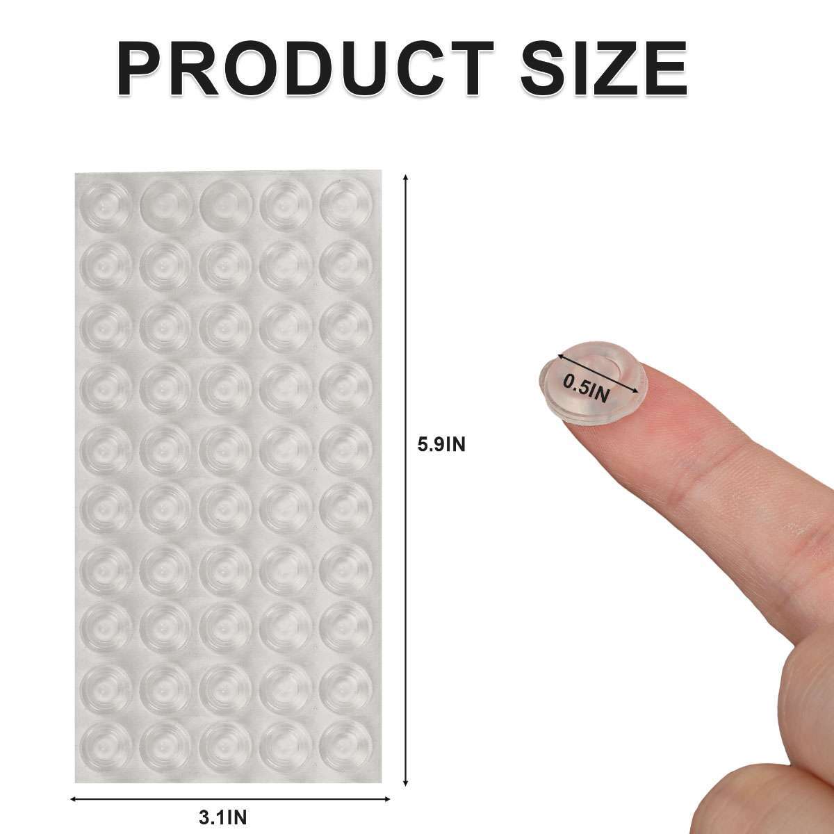 Adhesive Rubber Feet Bumper Stops w/Nip Door Cupboard Drawer Cabinet Kitchen New