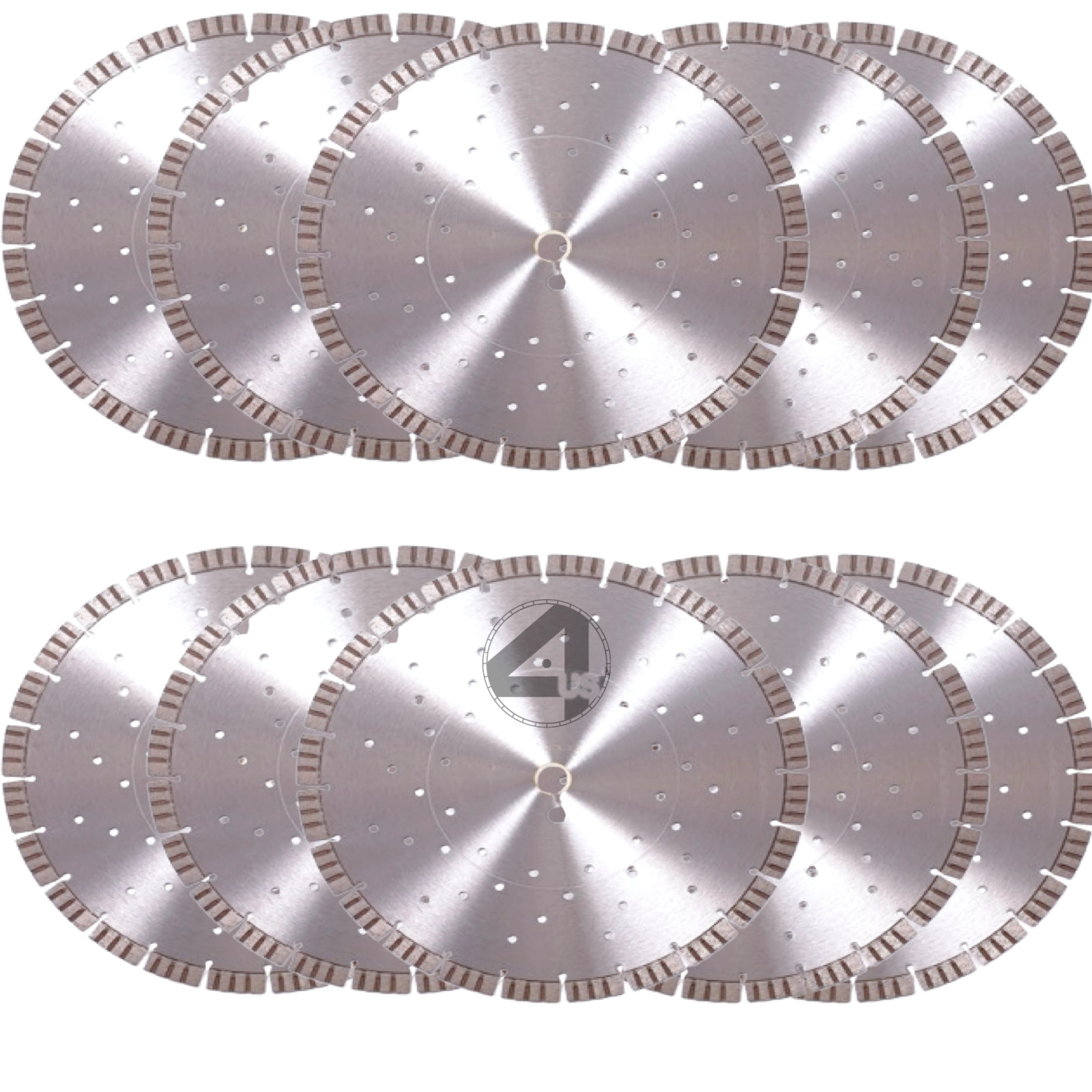 14" Diamond saw blade 15mm Segment 4 Reinforced concrete  W/Rebar 10 - Pack
