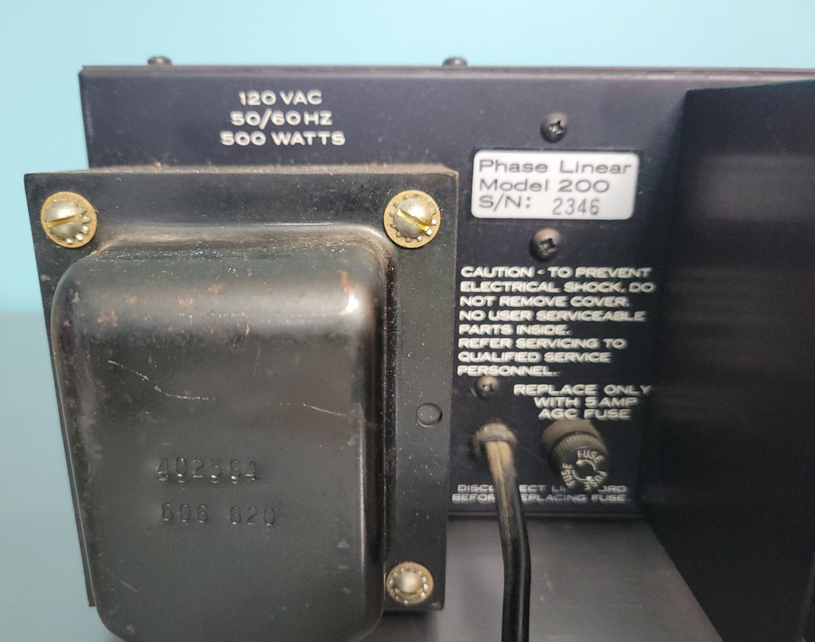 Vintage PHASE LINEAR 200 Power Amplifier – Bob Carver – Parts / Project Amp