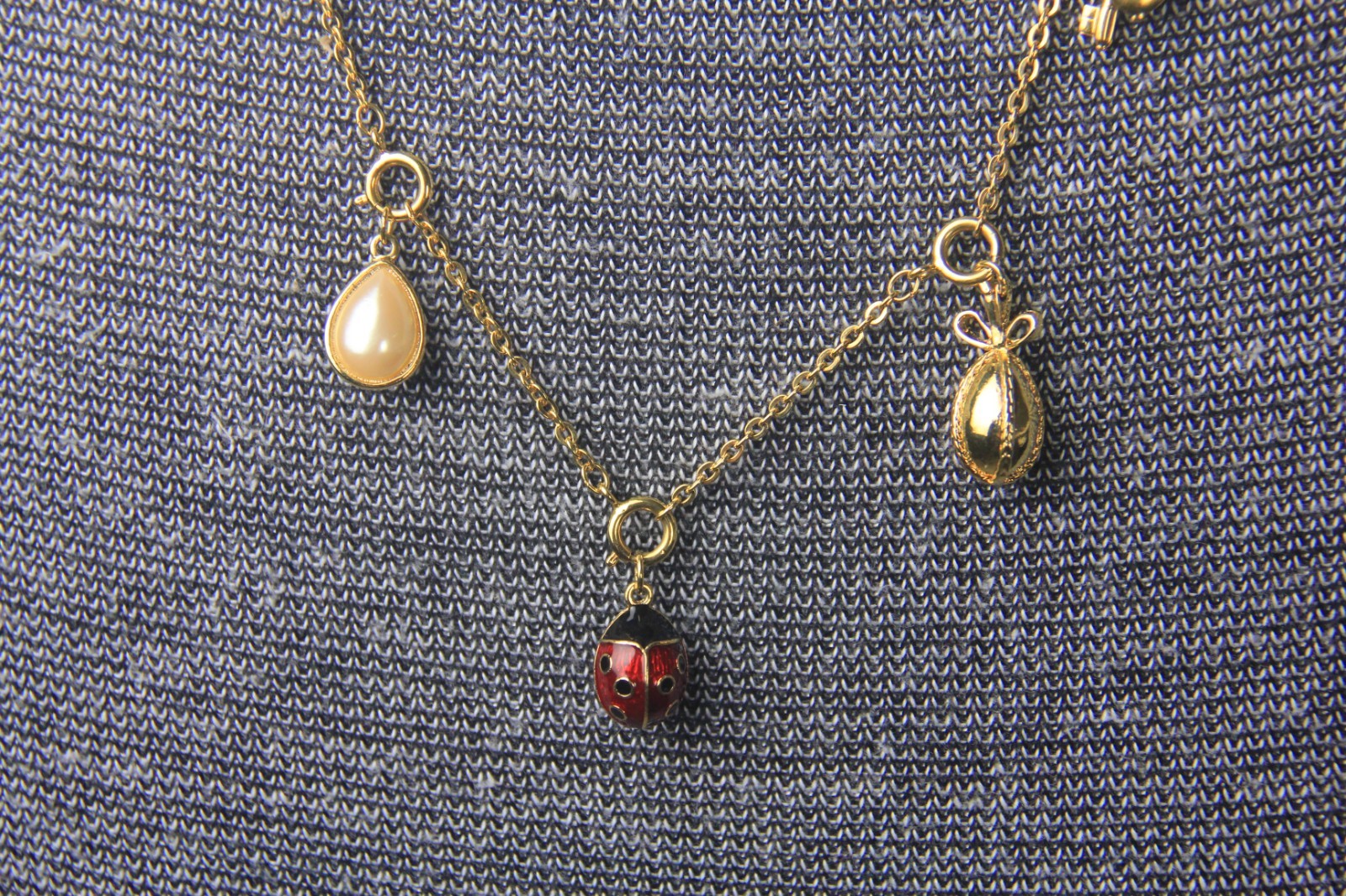 Joan Rivers Faberge Egg Charm Necklace