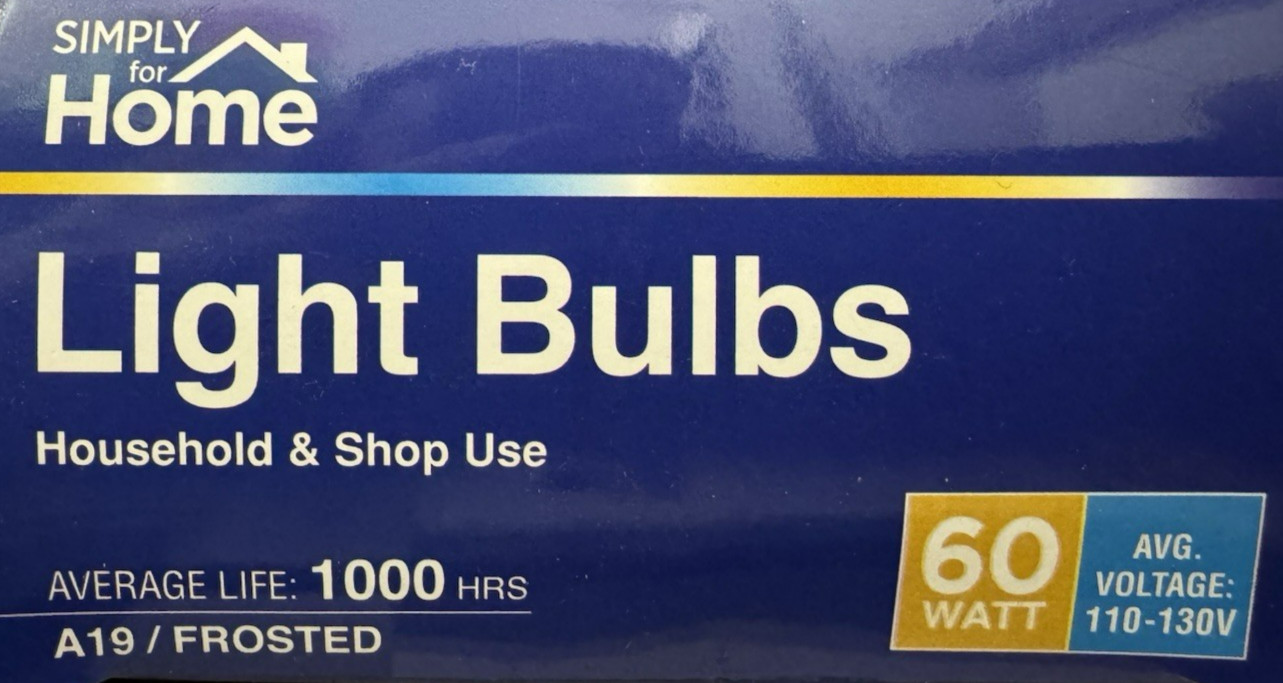 6 60W Simply for Home Frosted Glass Decorative Light Bulbs w/Medium Base