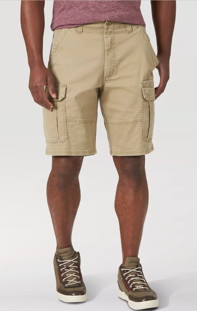 Mens Wrangler Cargo Shorts w Stretch Relaxed Fit Tech Pocket CHOOSE COLOR & SIZE