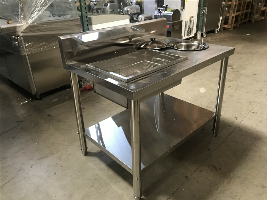 NEW Fried Food Breading Station Prep Table Chicken Seafood Fry Flour Sifter