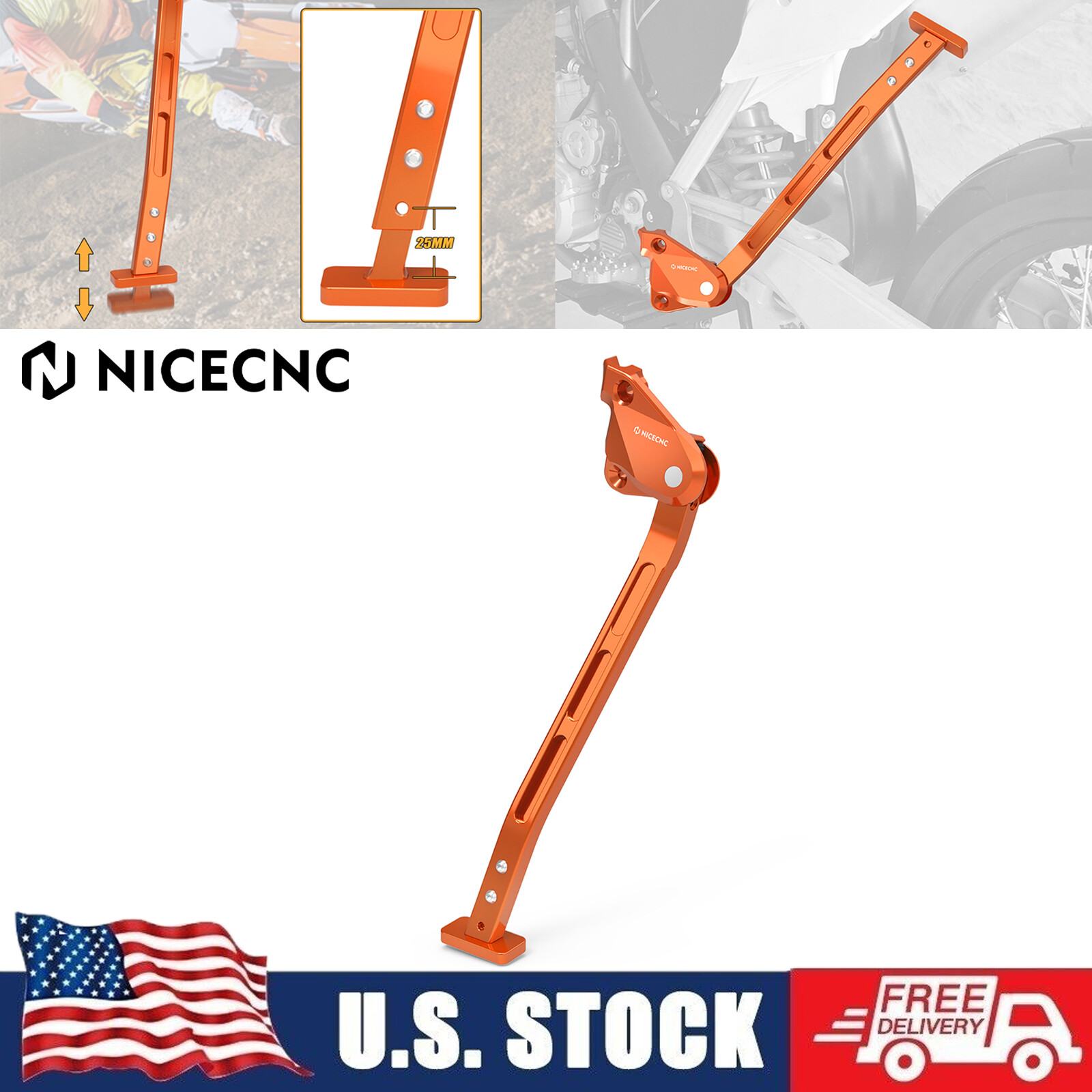 NiceCNC Kickstand Side Stand For KTM 125 150 SX 250 350 450 SXF 2016-2024