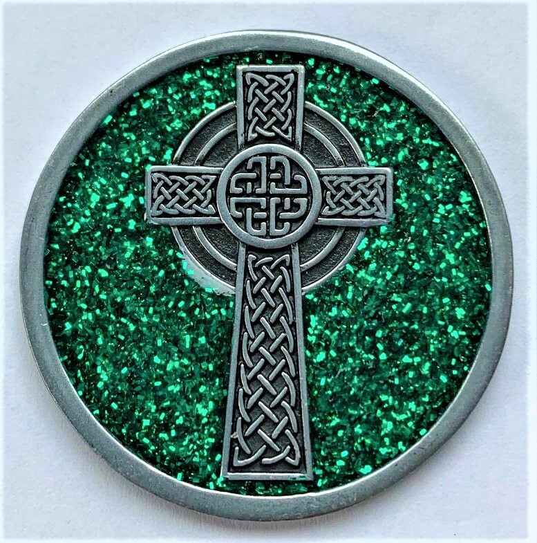 New Irish Blessing Cross Oversize Golf Ball Marker