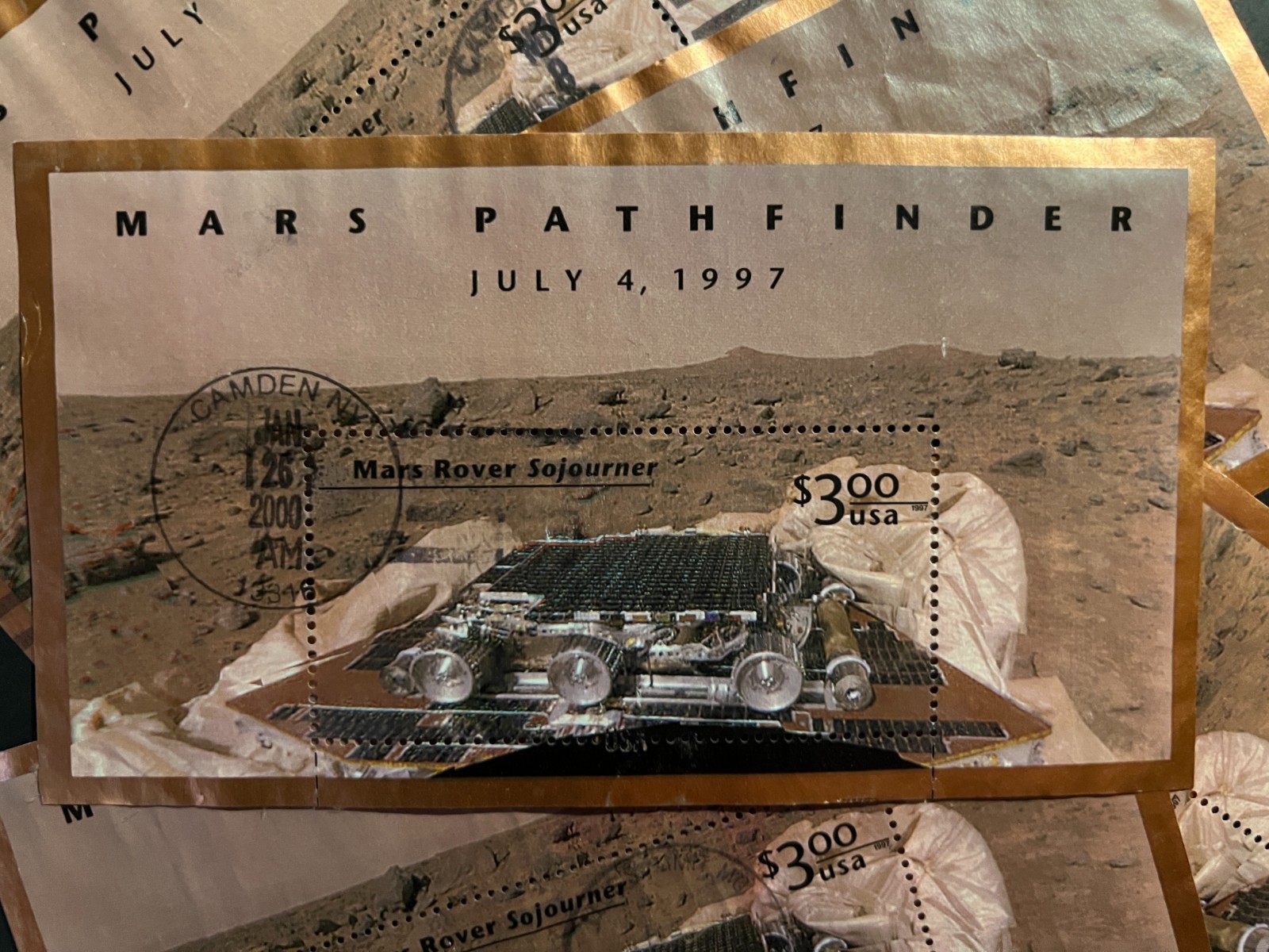 Scott #3178 $3 Mars Pathfinder S/S Mars Rover Sojourner USED FREE SHIPPING!