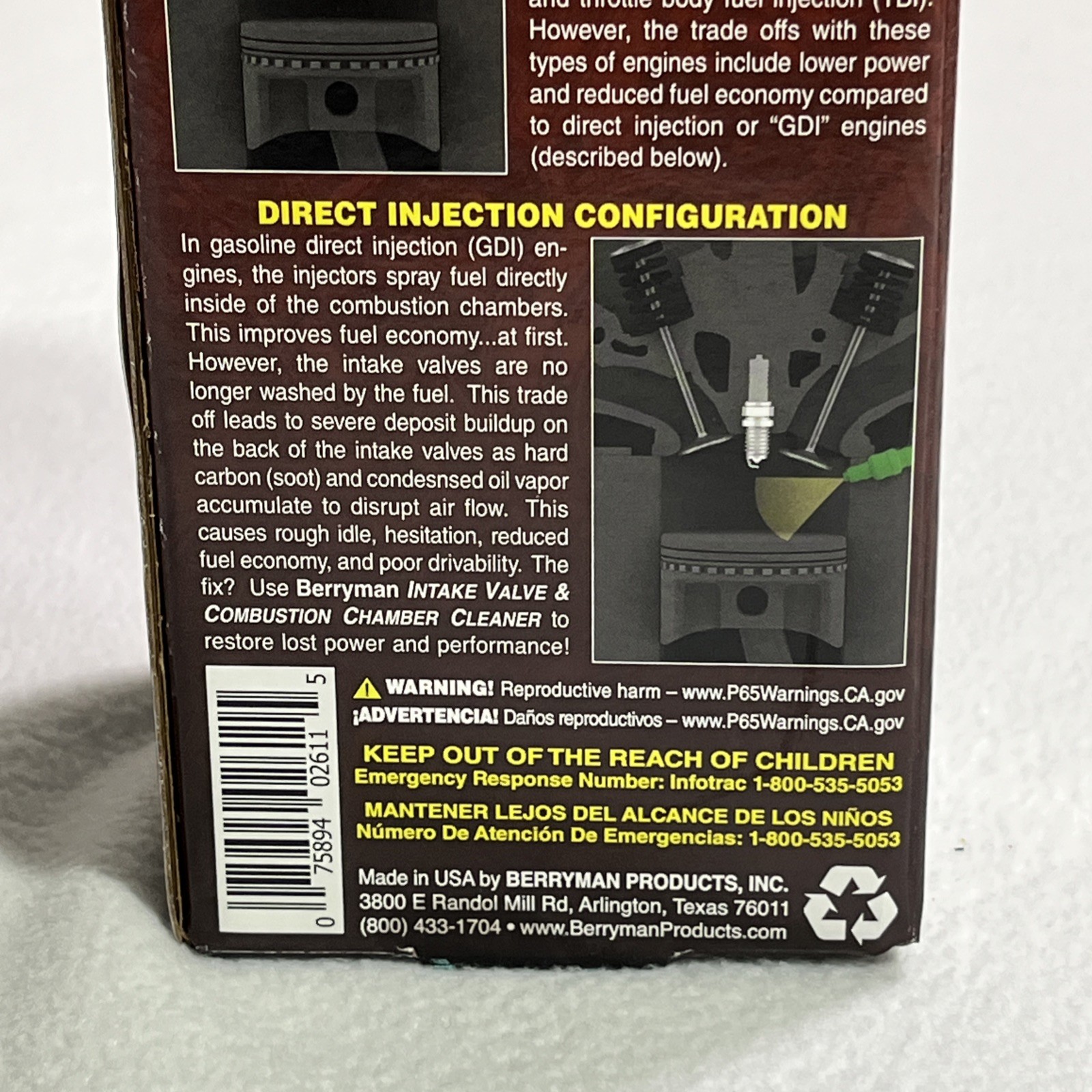 Berryman Products Intake Valve and Combustion Chamber Cleaner Spray Kit 2611