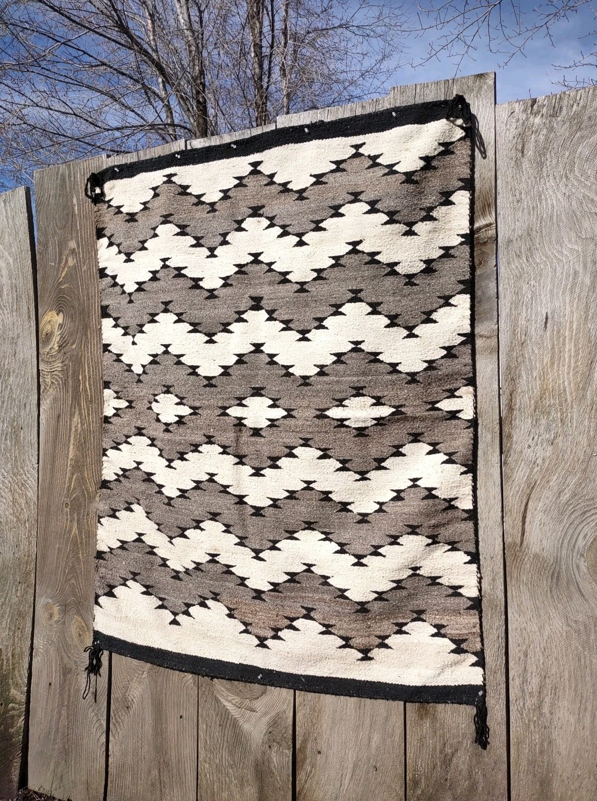 Navajo Rug Antique Native American Indian Blanket JB Moore 1920 58 x 45