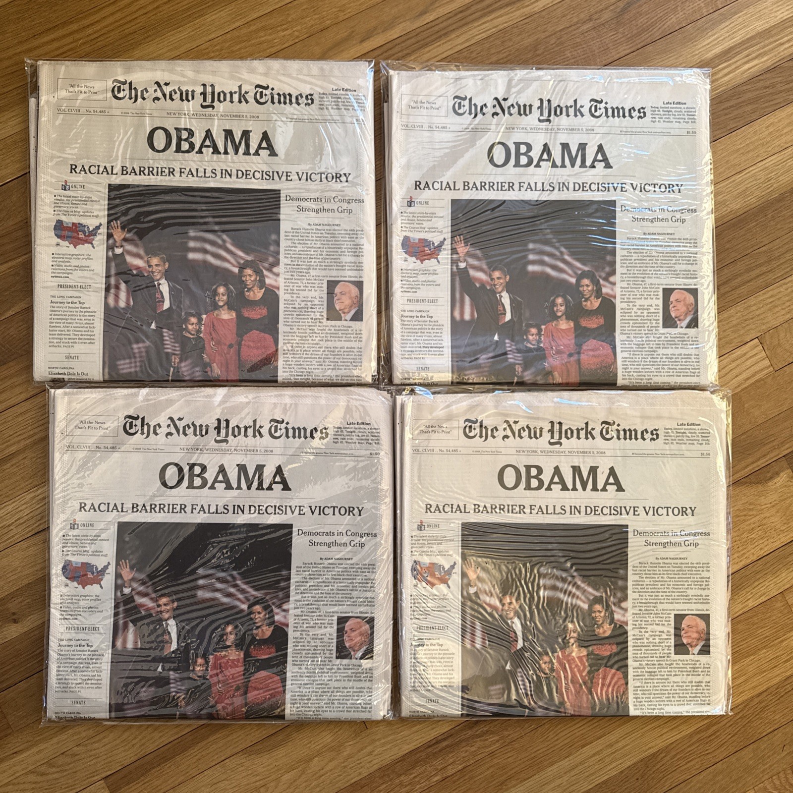 New York Times 11-5-08 Election Barack Obama Late Edition Newspaper Inauguration