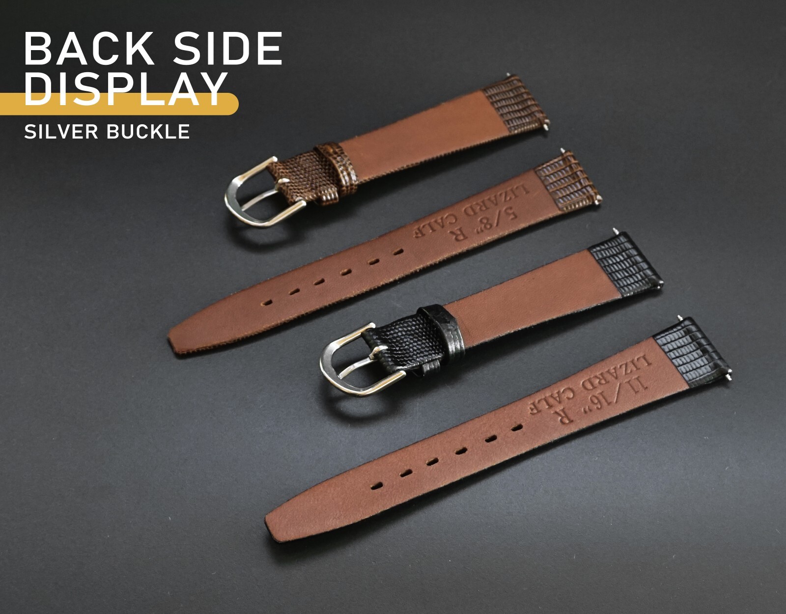 16mm 18mm 20mm Lizard Embossed Calf Genuine Leather Thin and Soft Watch Band