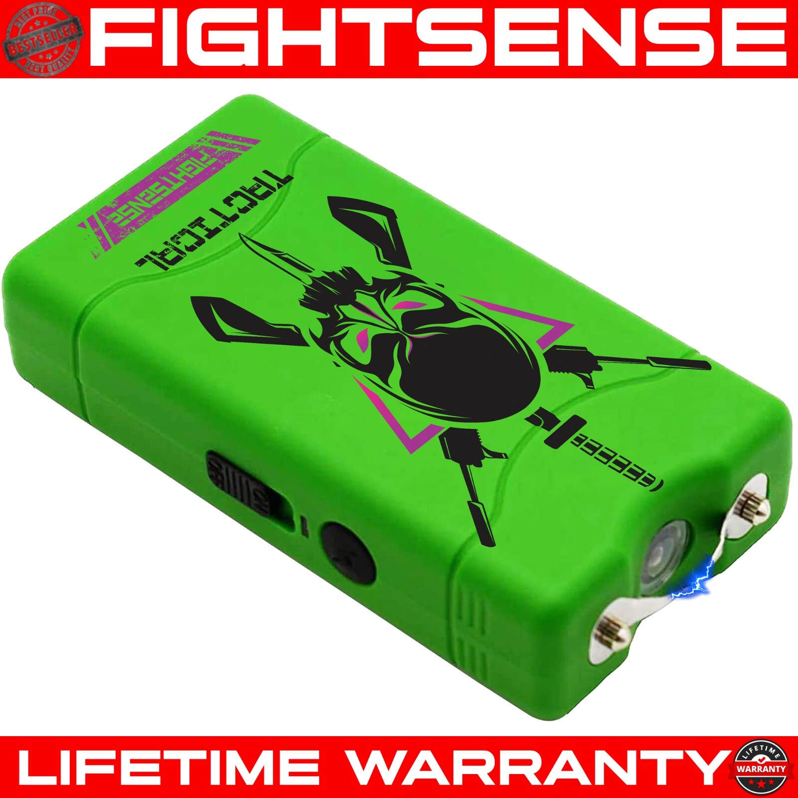 Self Defense Stun Gun With LED Flashlight & 10mv Max Power Rechargeable Battery