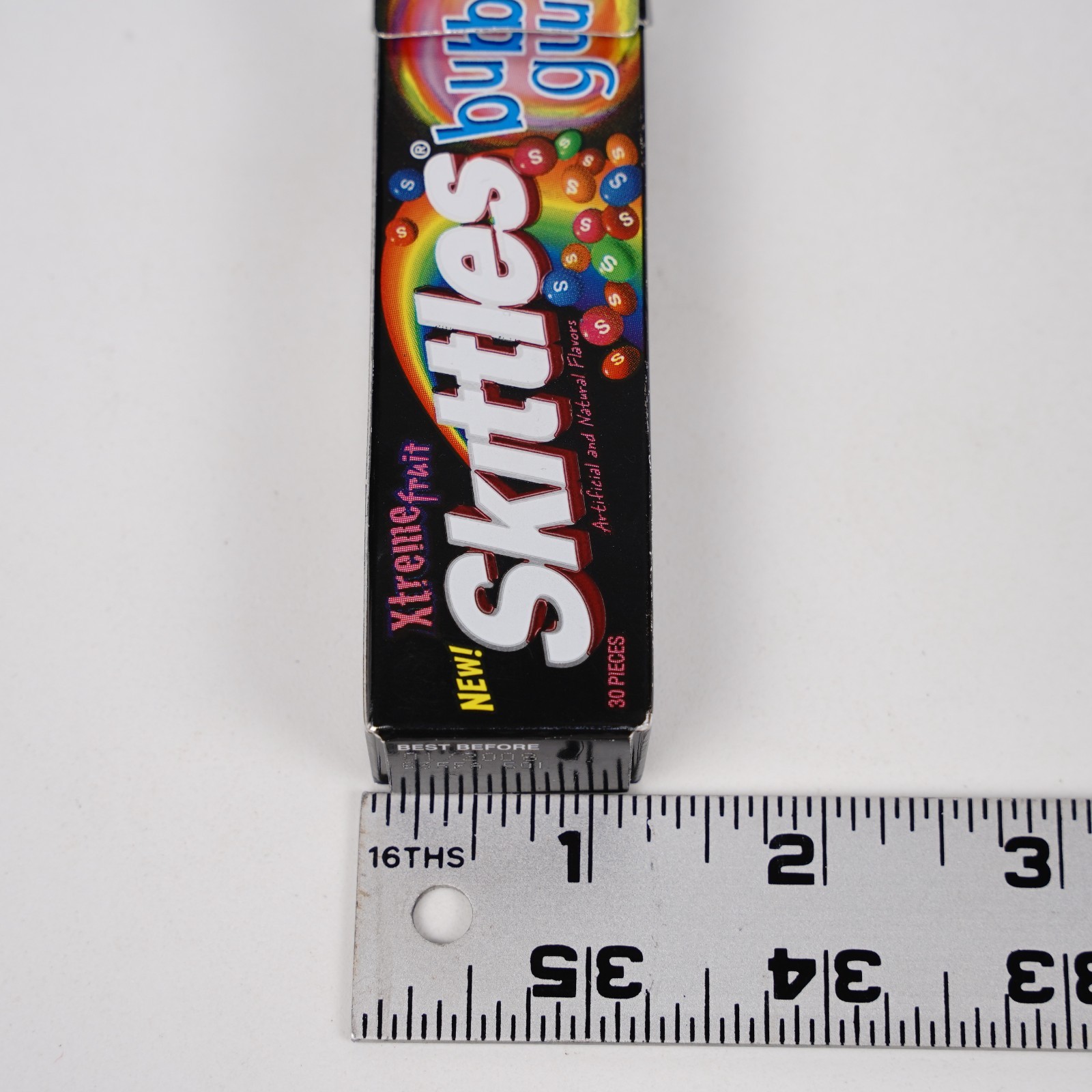 Skittles Xtreme Fruit Bubble Gum Empty Carton Box Vintage Advertising RARE